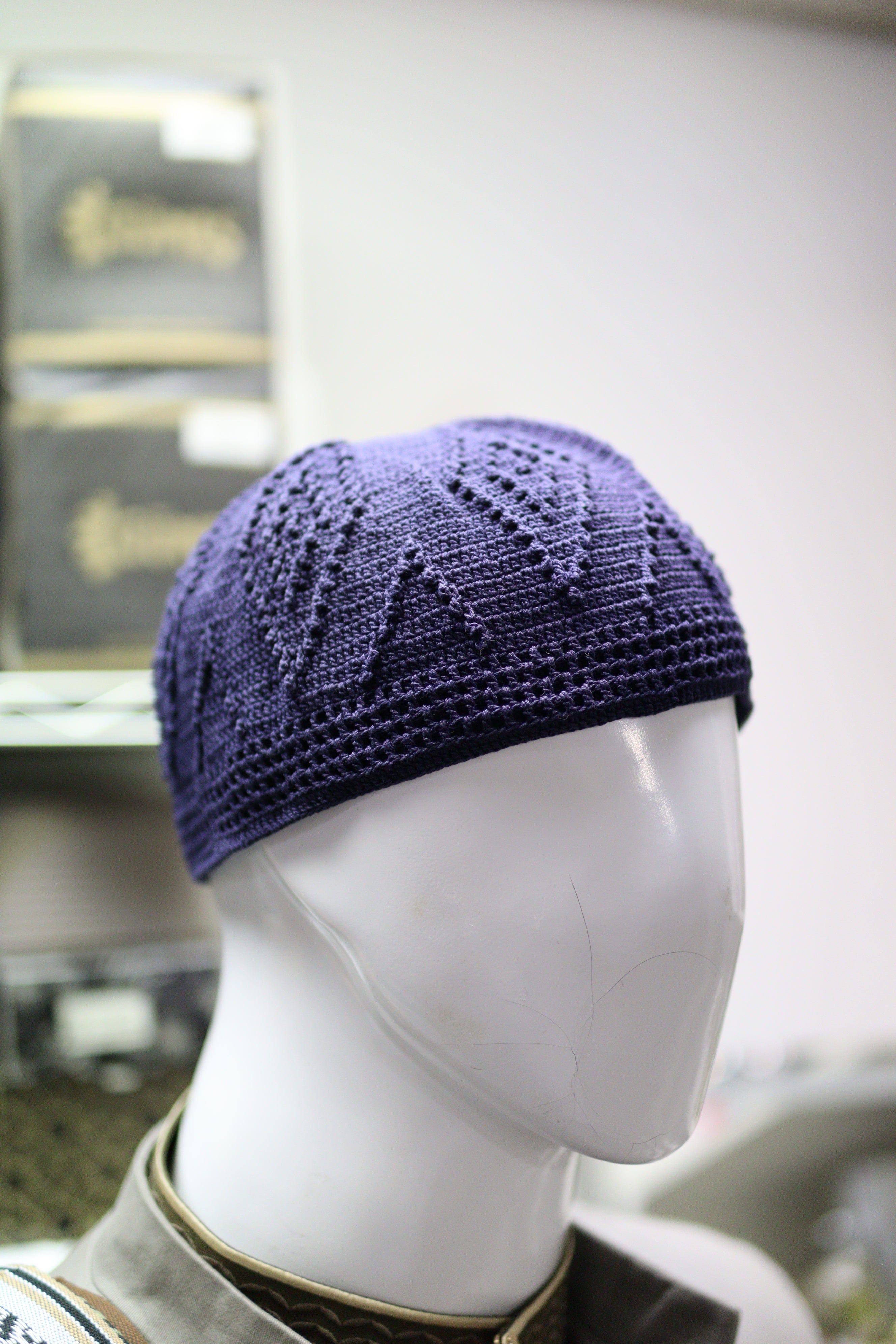 Burdaclothing Purple Skull Knit Cotton kufi