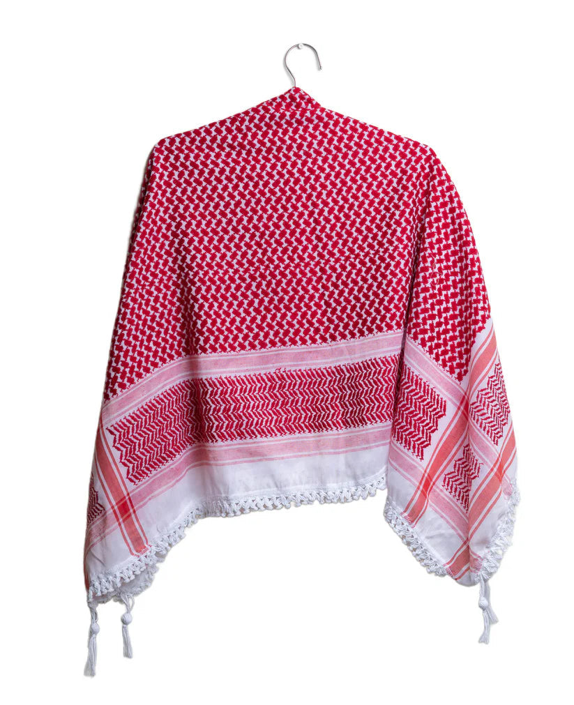 Red Nablus Kufiya by Burdaclothing