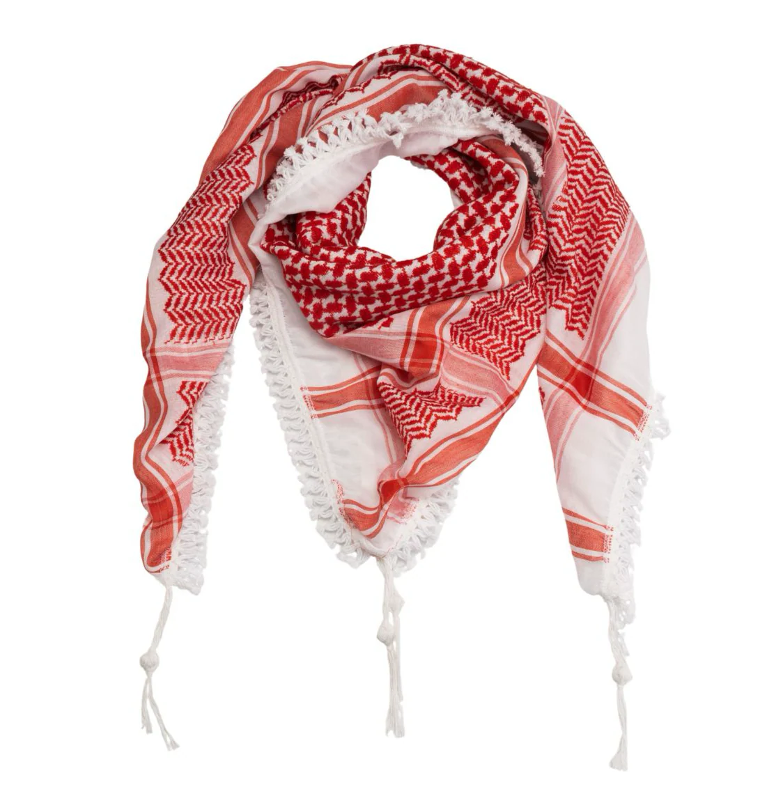 Red Nablus Kufiya by Burdaclothing
