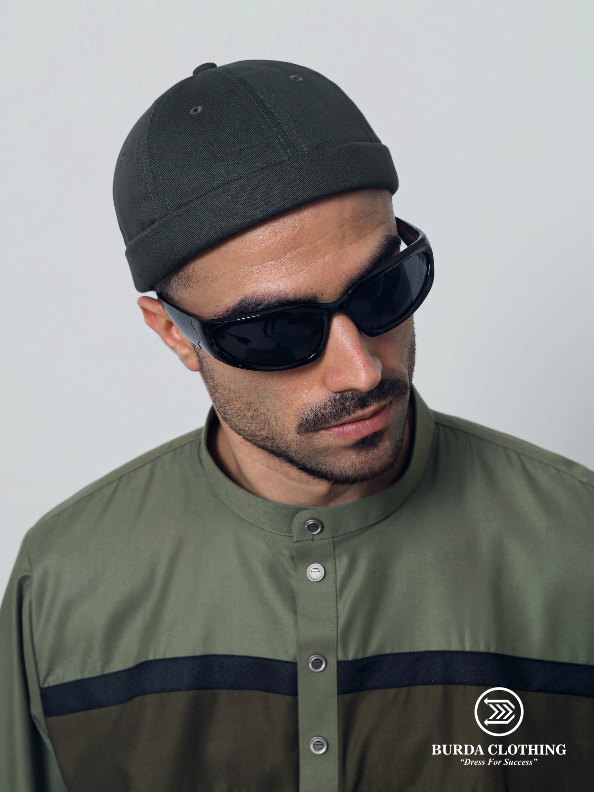 Short Kurta 001 Olive by burdaclothing