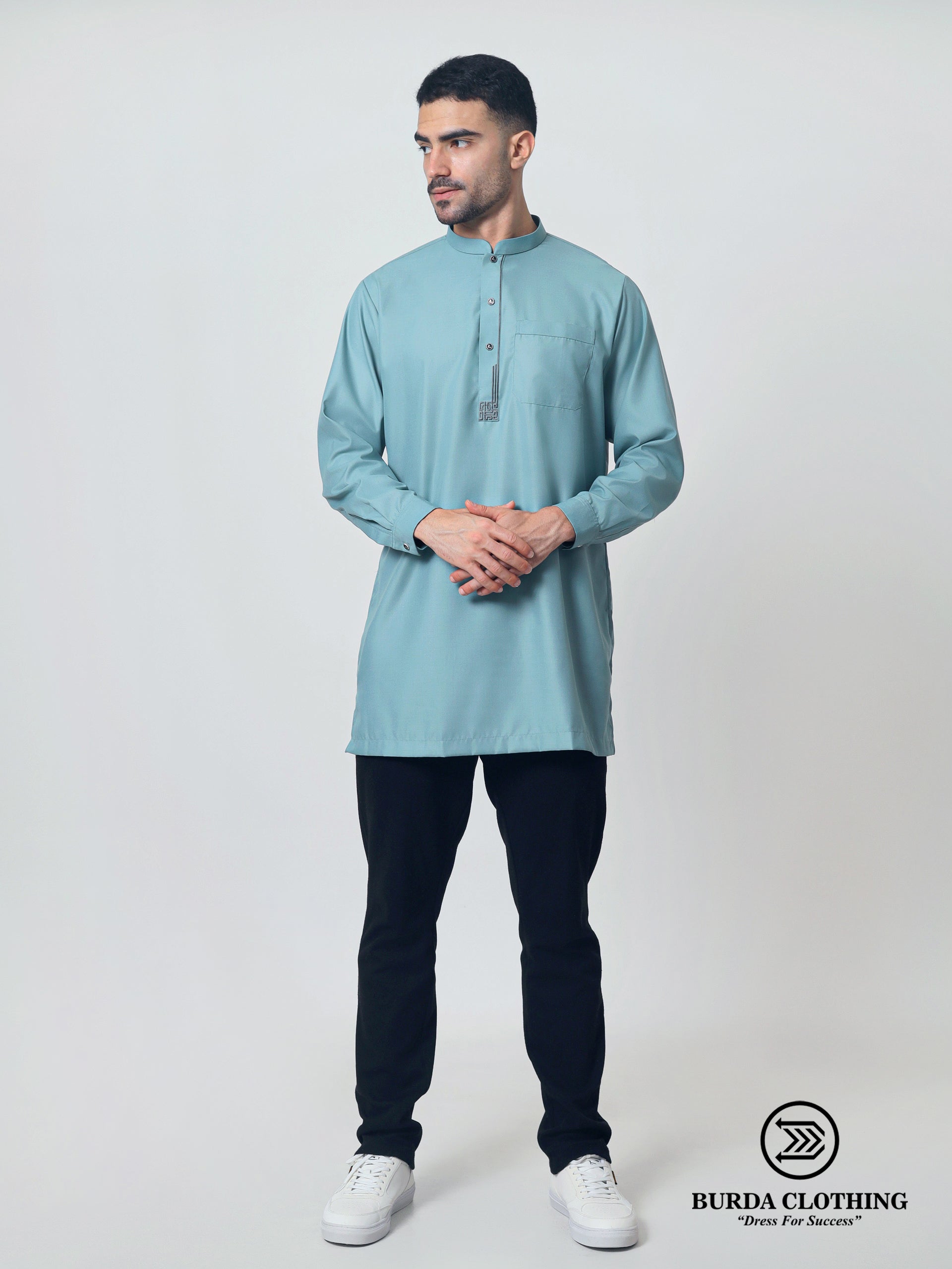 Short Kurta 004 Sea Blue by burdaclothing