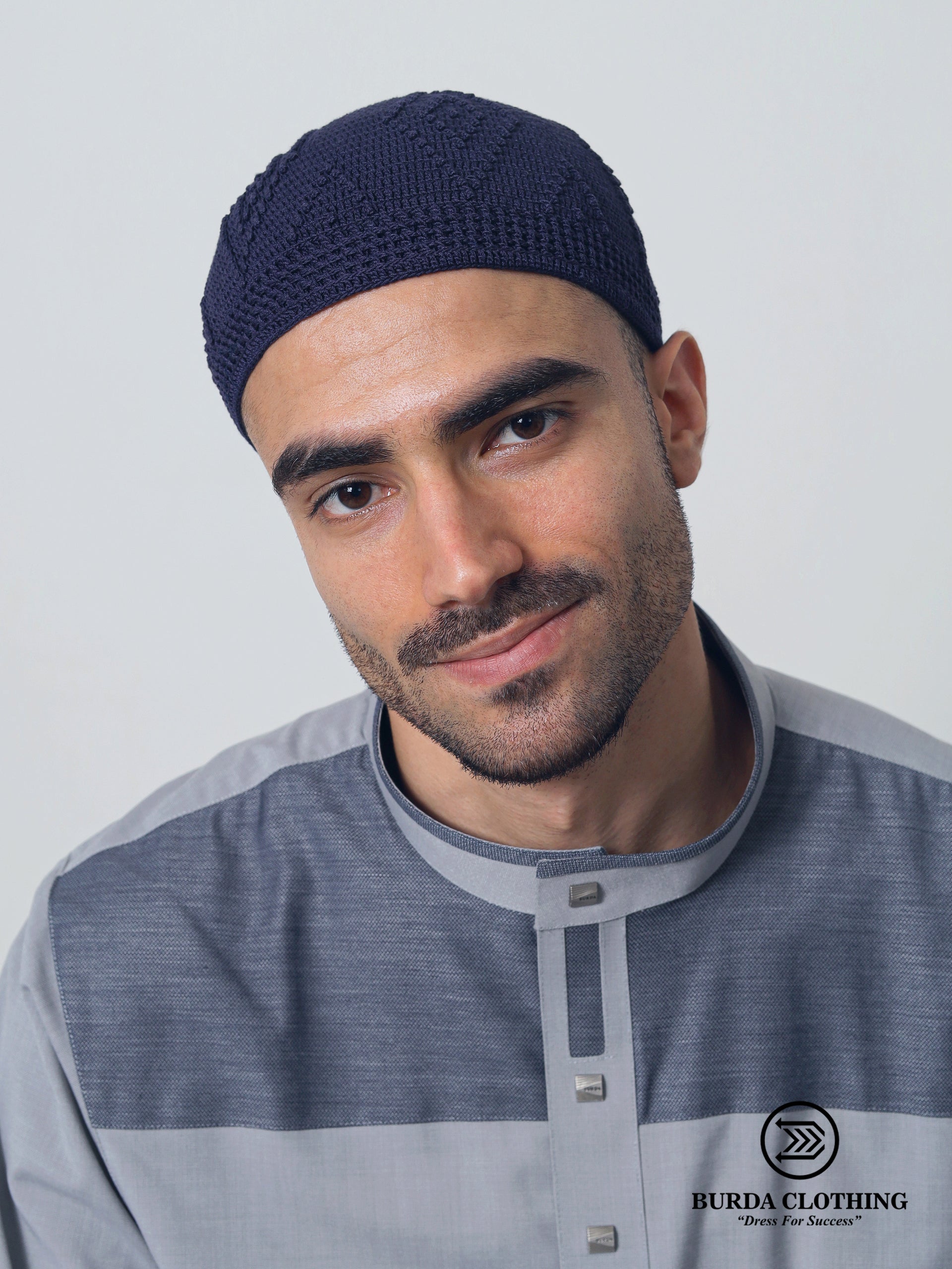 Skull Knit Cotton Kufi by Burdaclothing