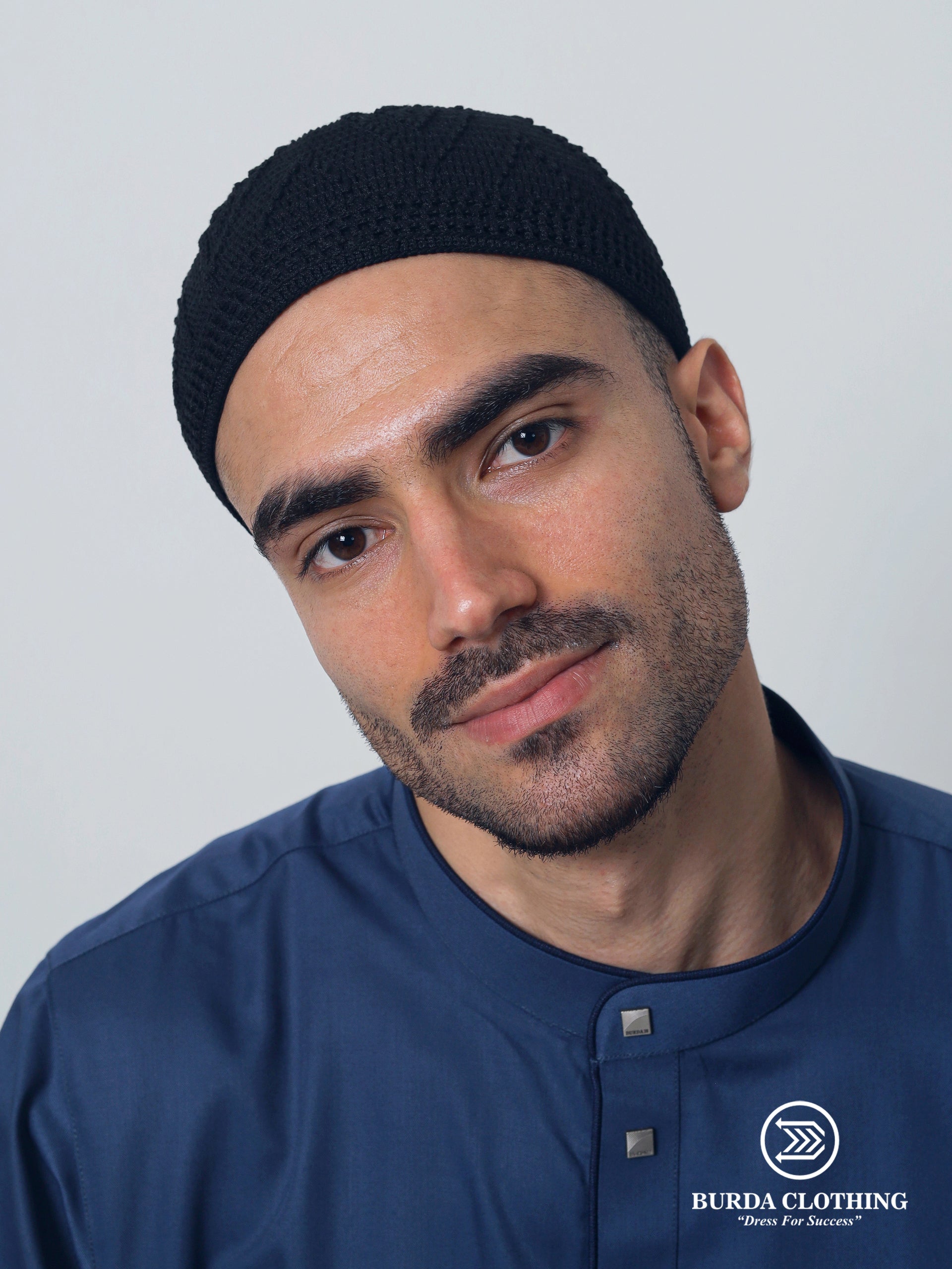 Skull Knit Cotton Kufi by Burdaclothing