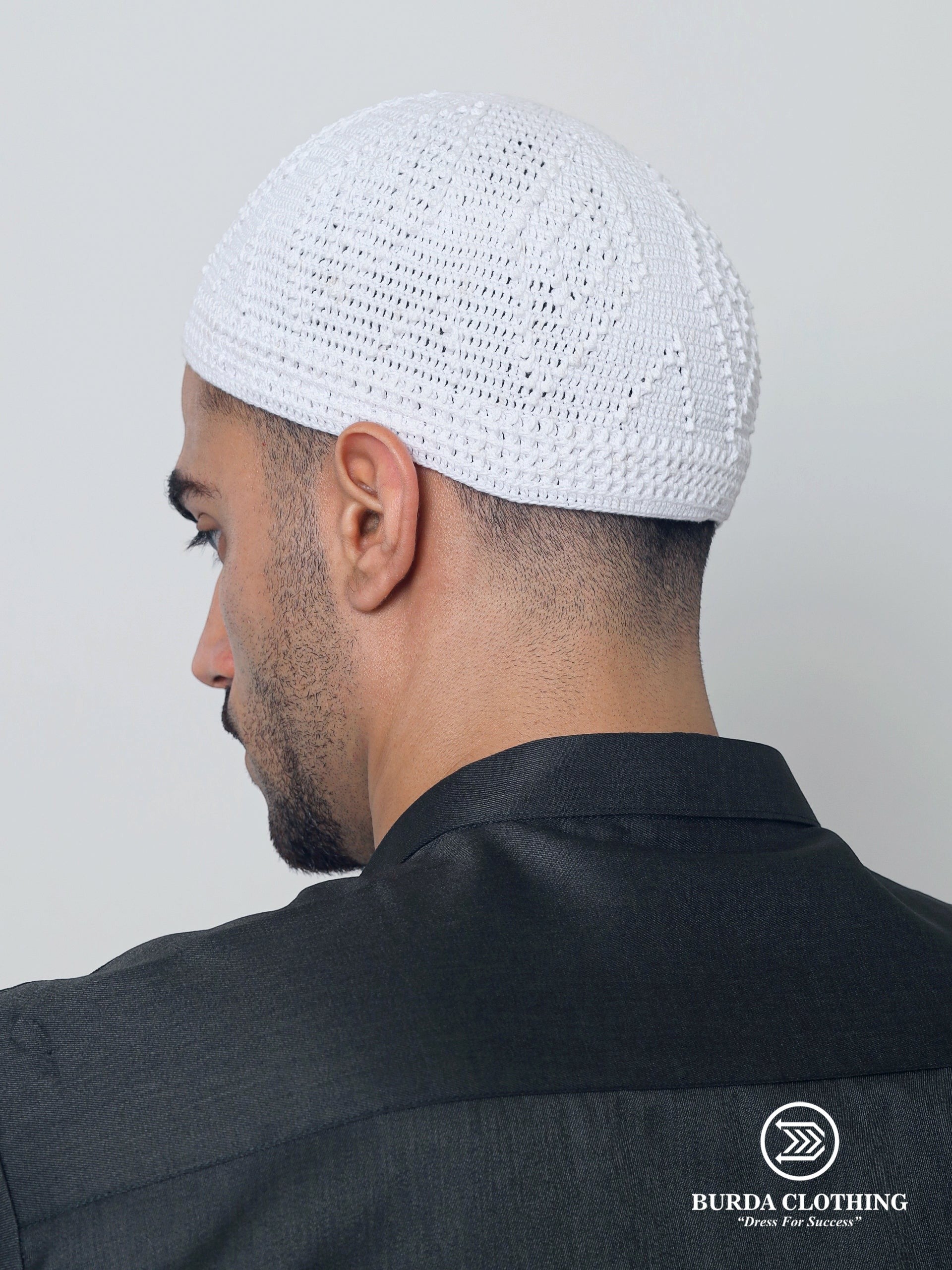 Skull Knit Cotton Kufi by Burdaclothing