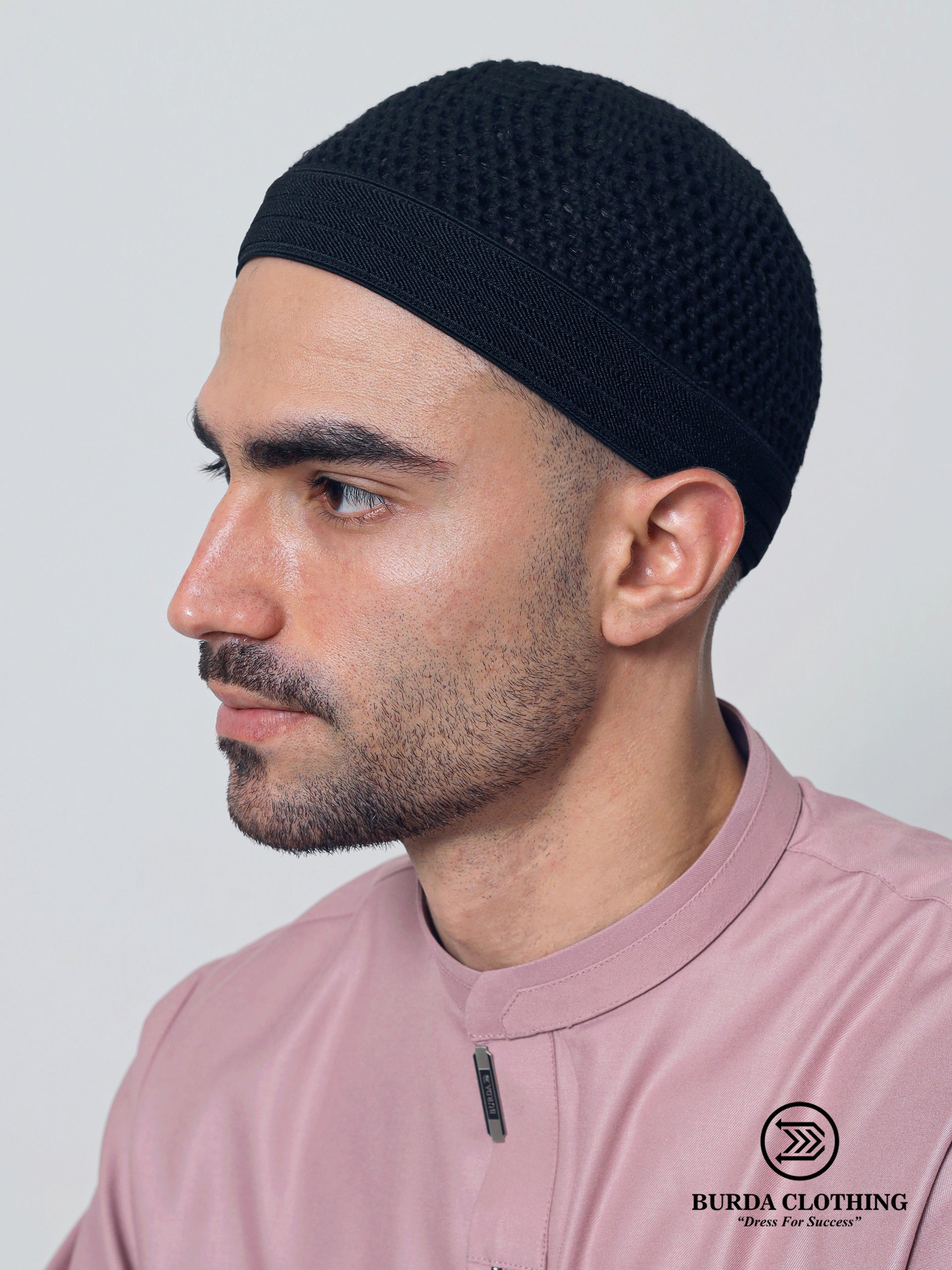 Skull Kufi Kuwaiti/Khaleeji Black by Burdaclothing