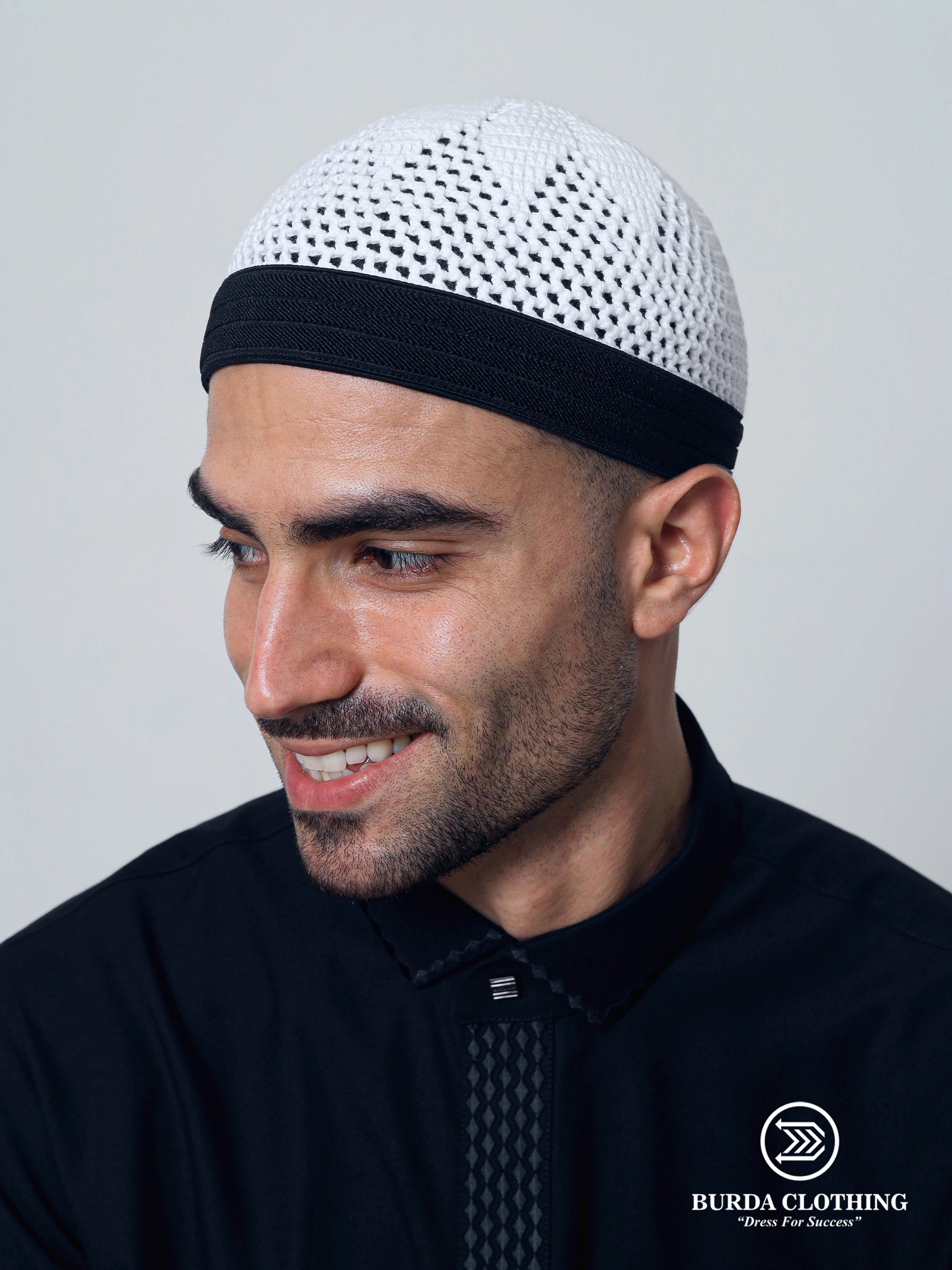 Skull Kufi Kuwaiti/Khaleeji White by Burdaclothing