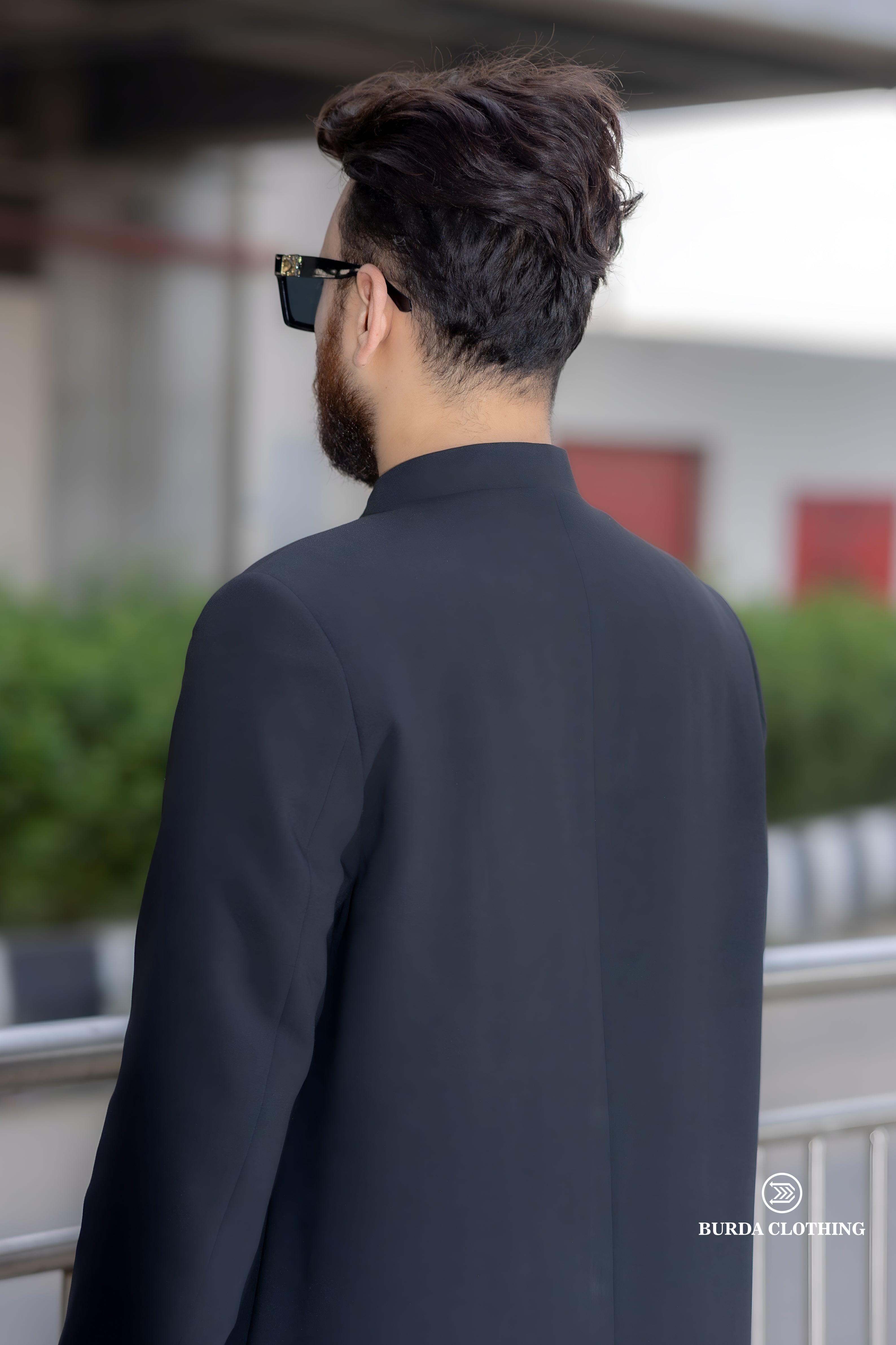 Stealth Black Long Coat by burdaclothing