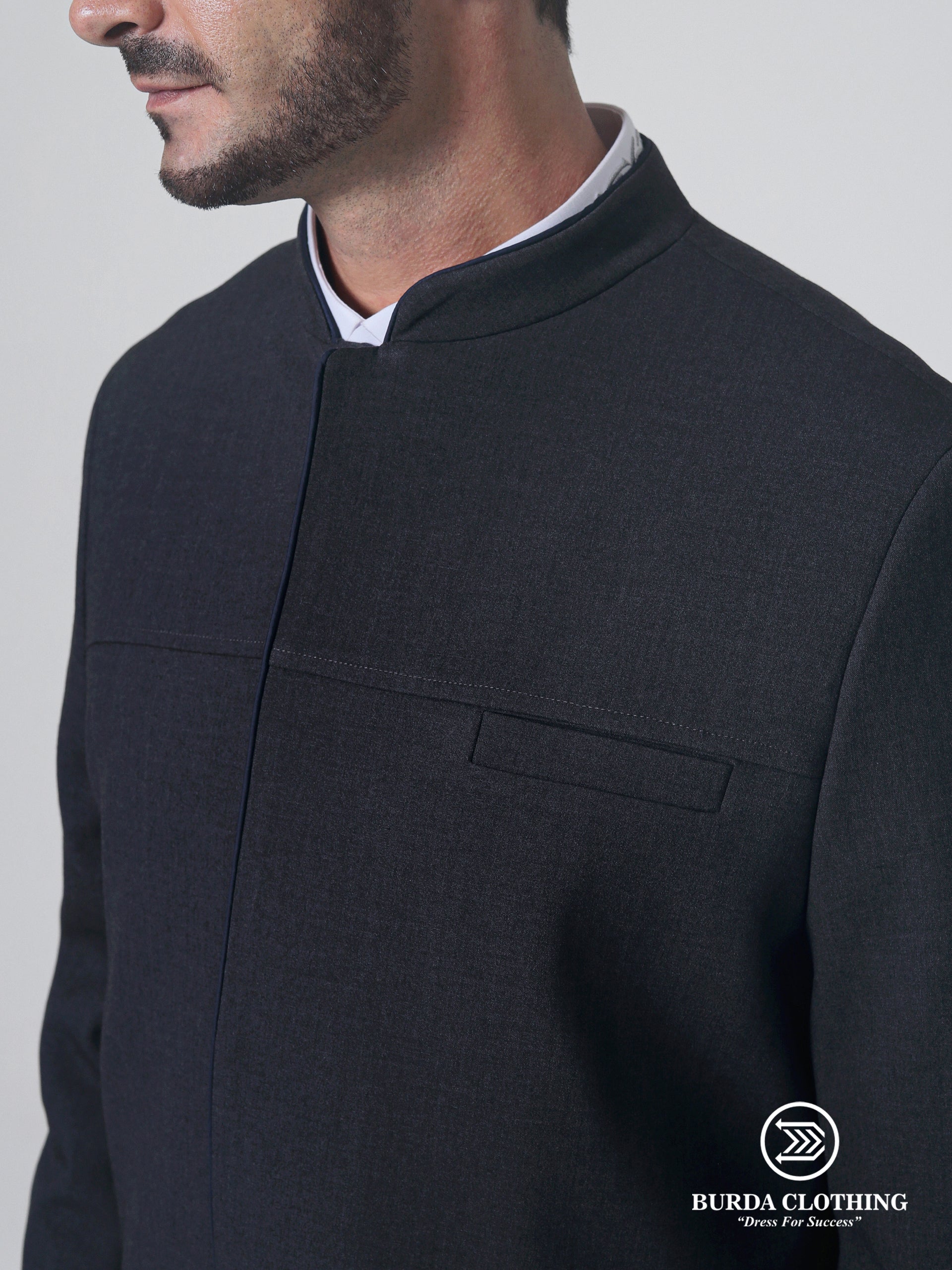 Stealth Gray Overcoat by Burdaclothing