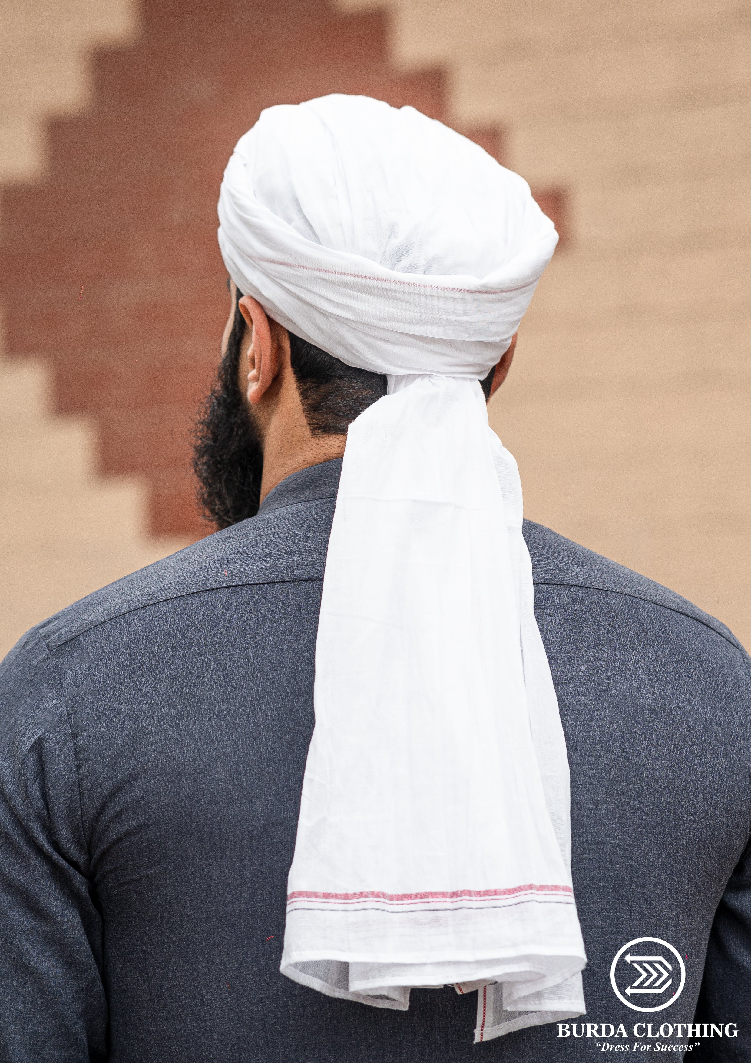 Striped Turbans Maroon by Burdaclothing