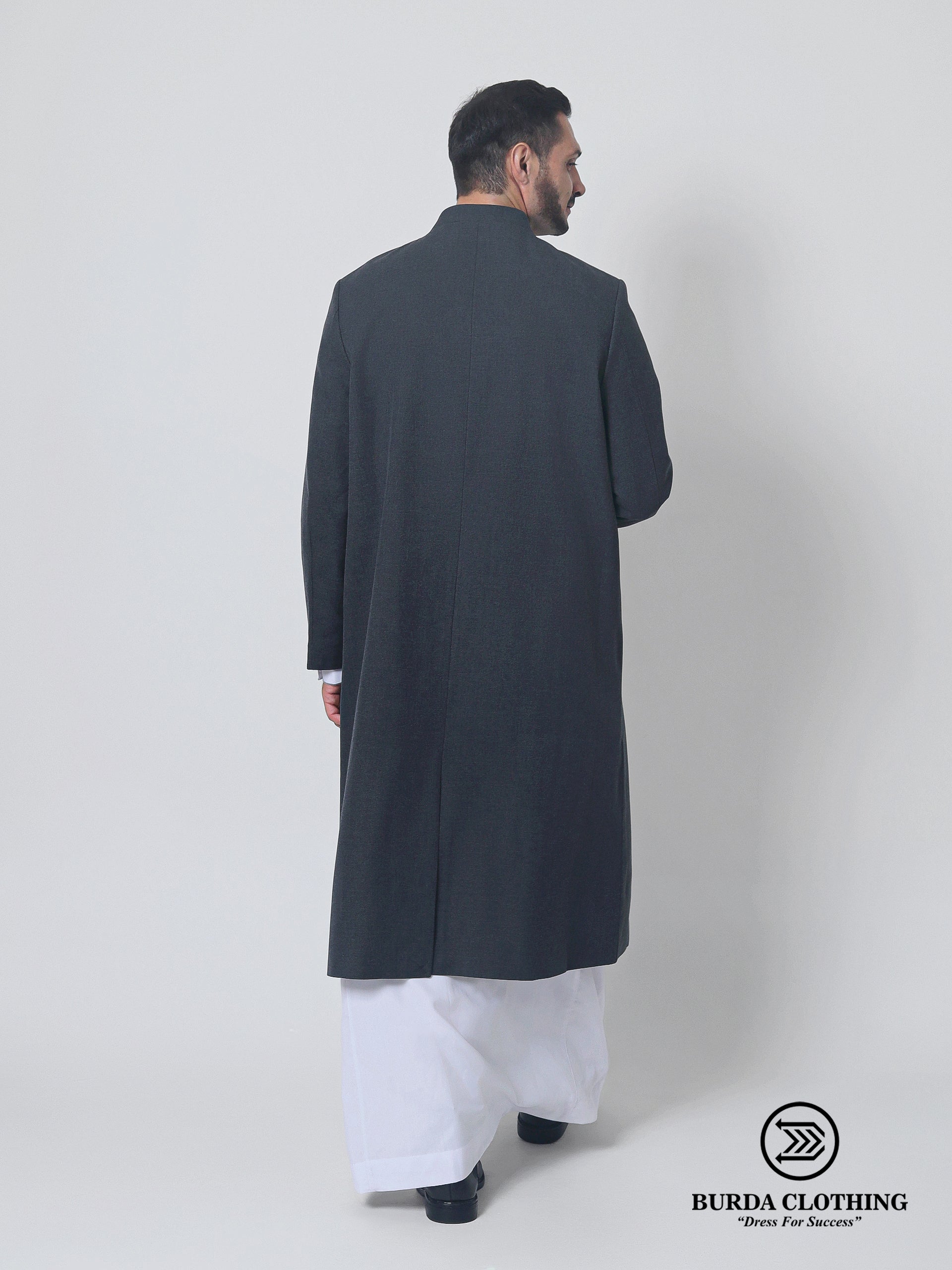 Twill Gray Overcoat by Burdaclothing