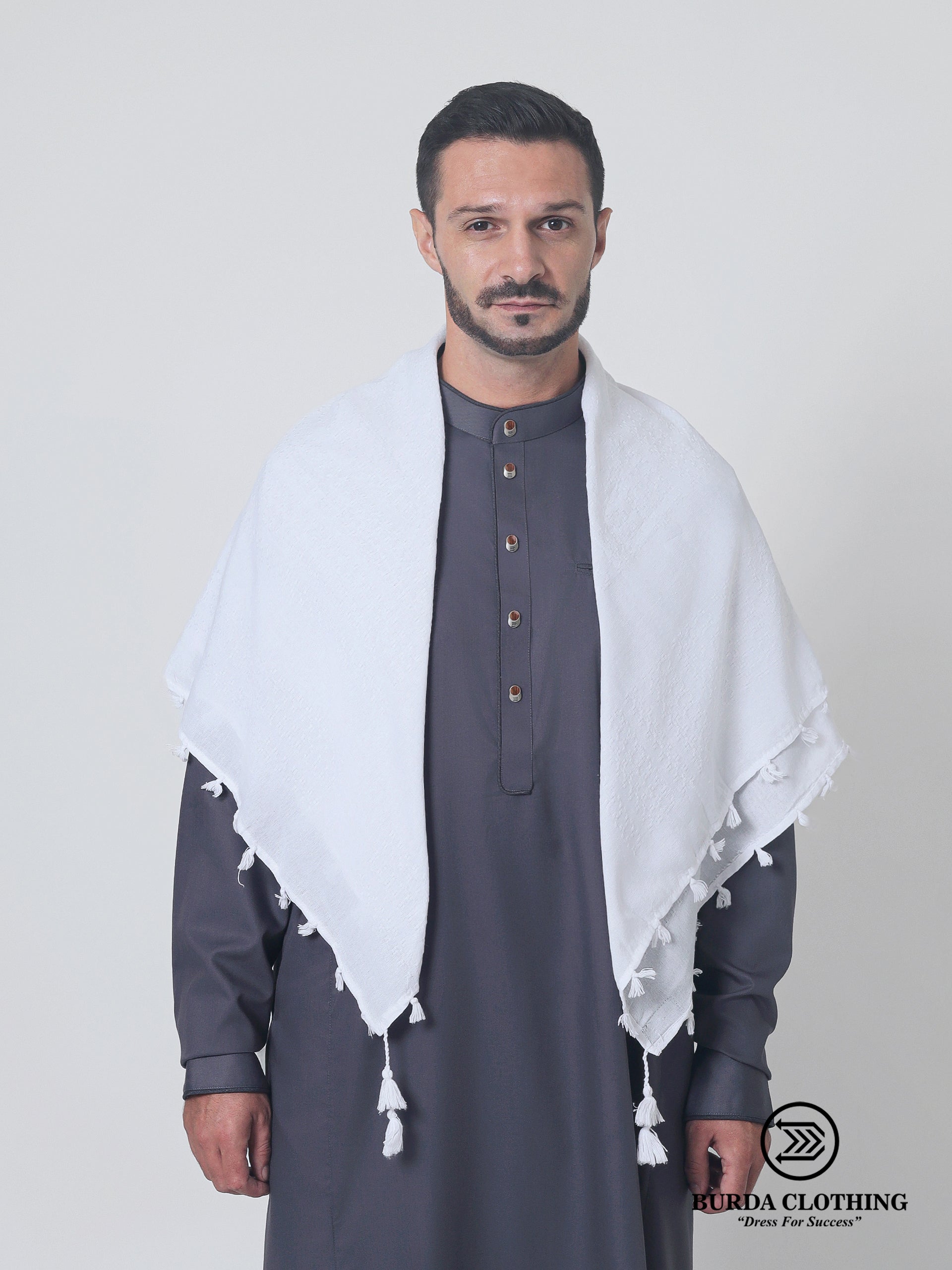 White Rumal Kufiya by Burdaclothing