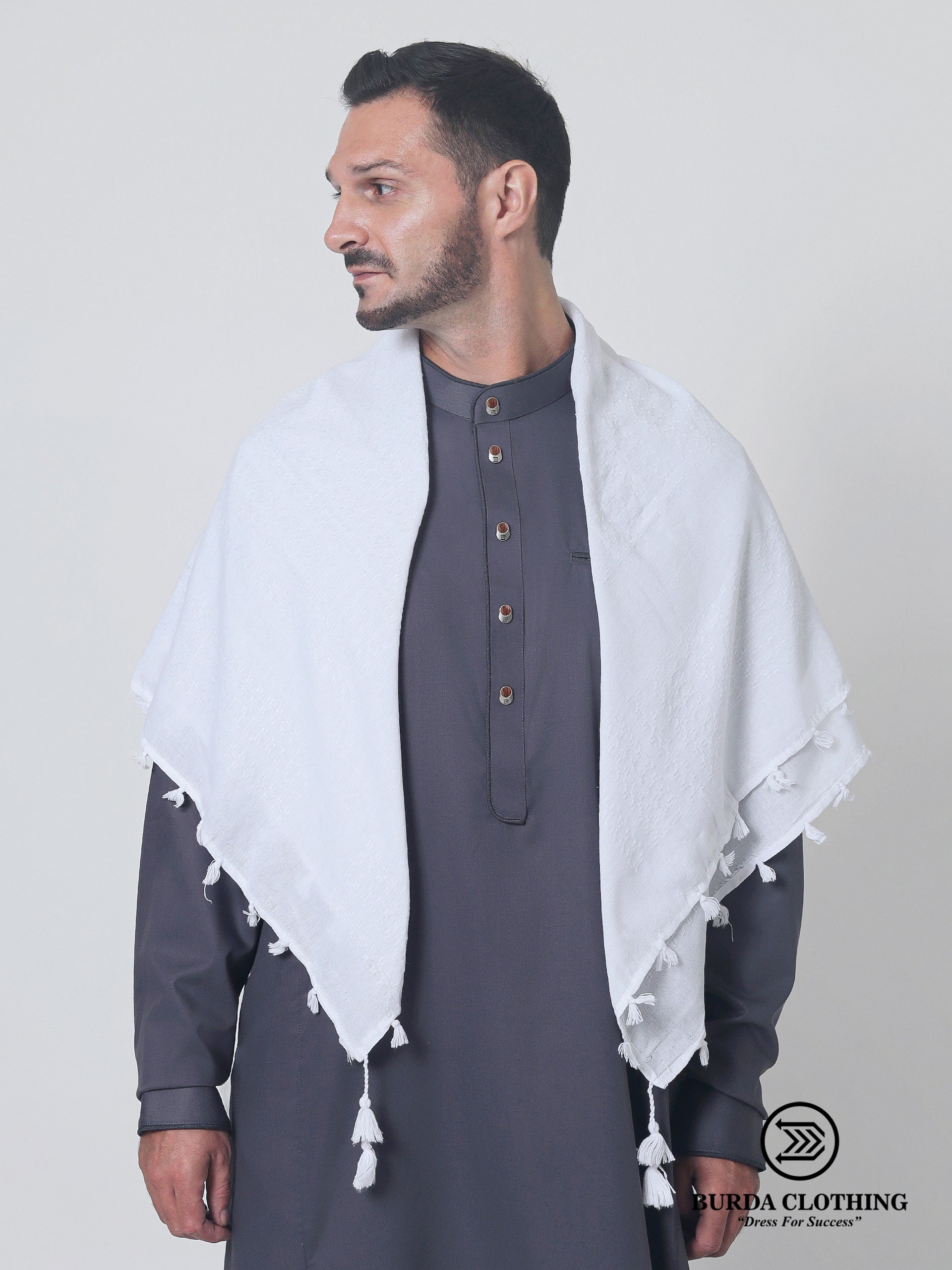 White Rumal Kufiya by Burdaclothing
