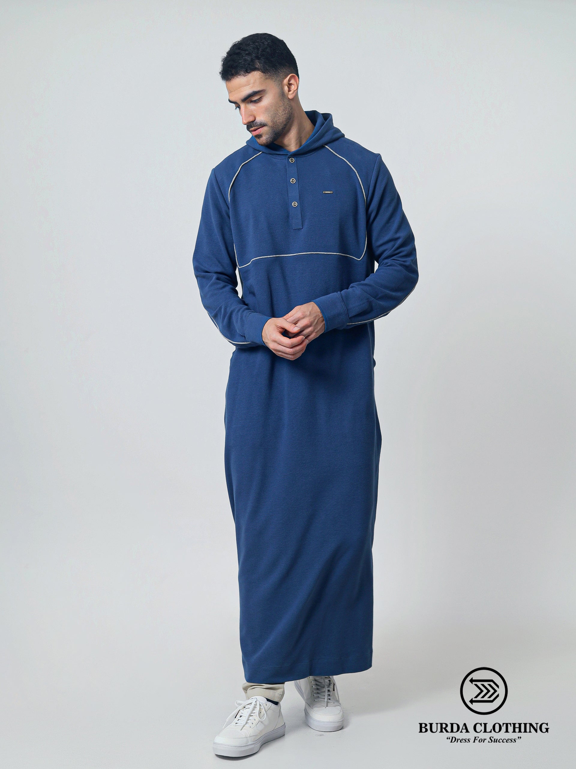 Winter Tech Thobe 322 Blue by Burdaclothing