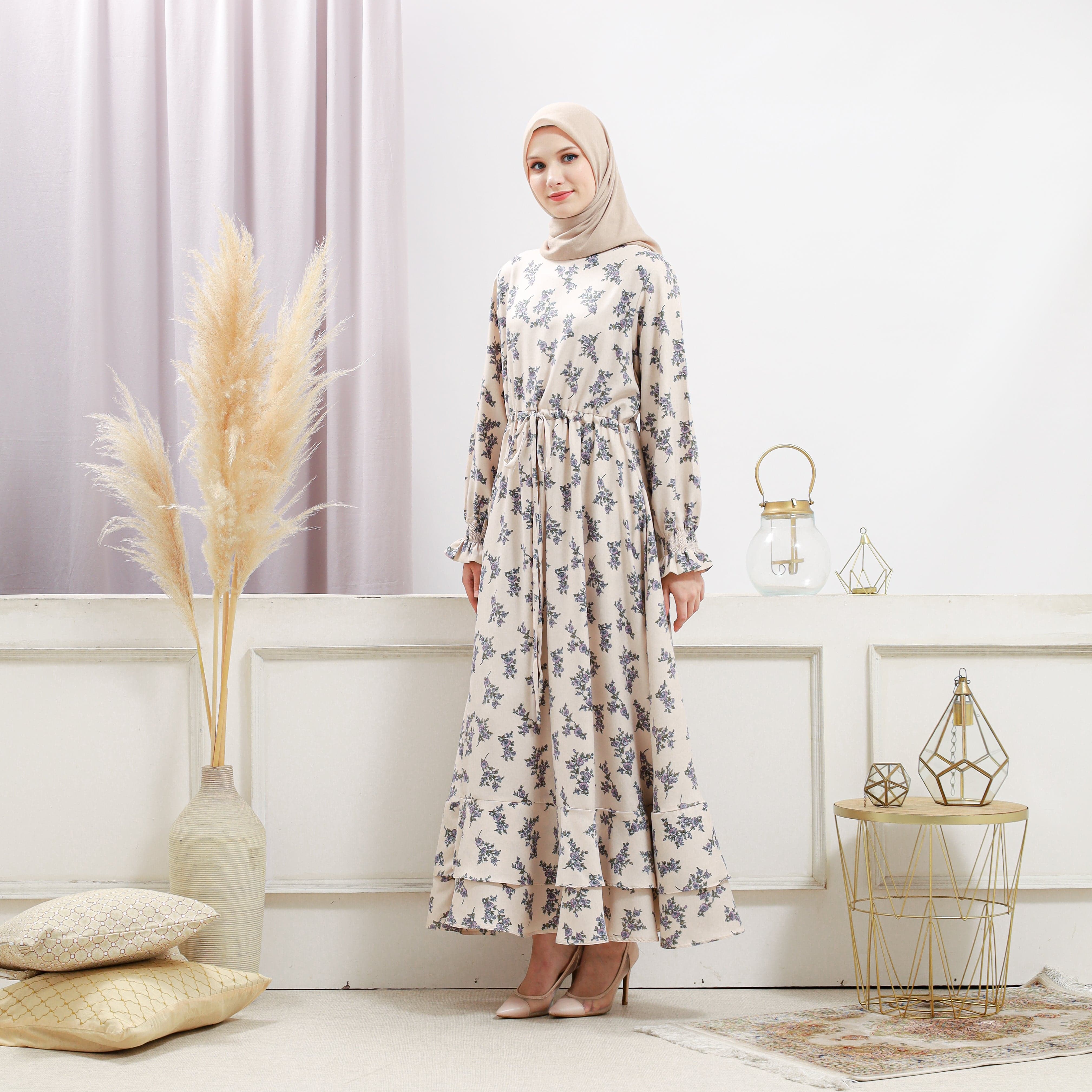 Burdaclothing Women's Bone Floral Dress
