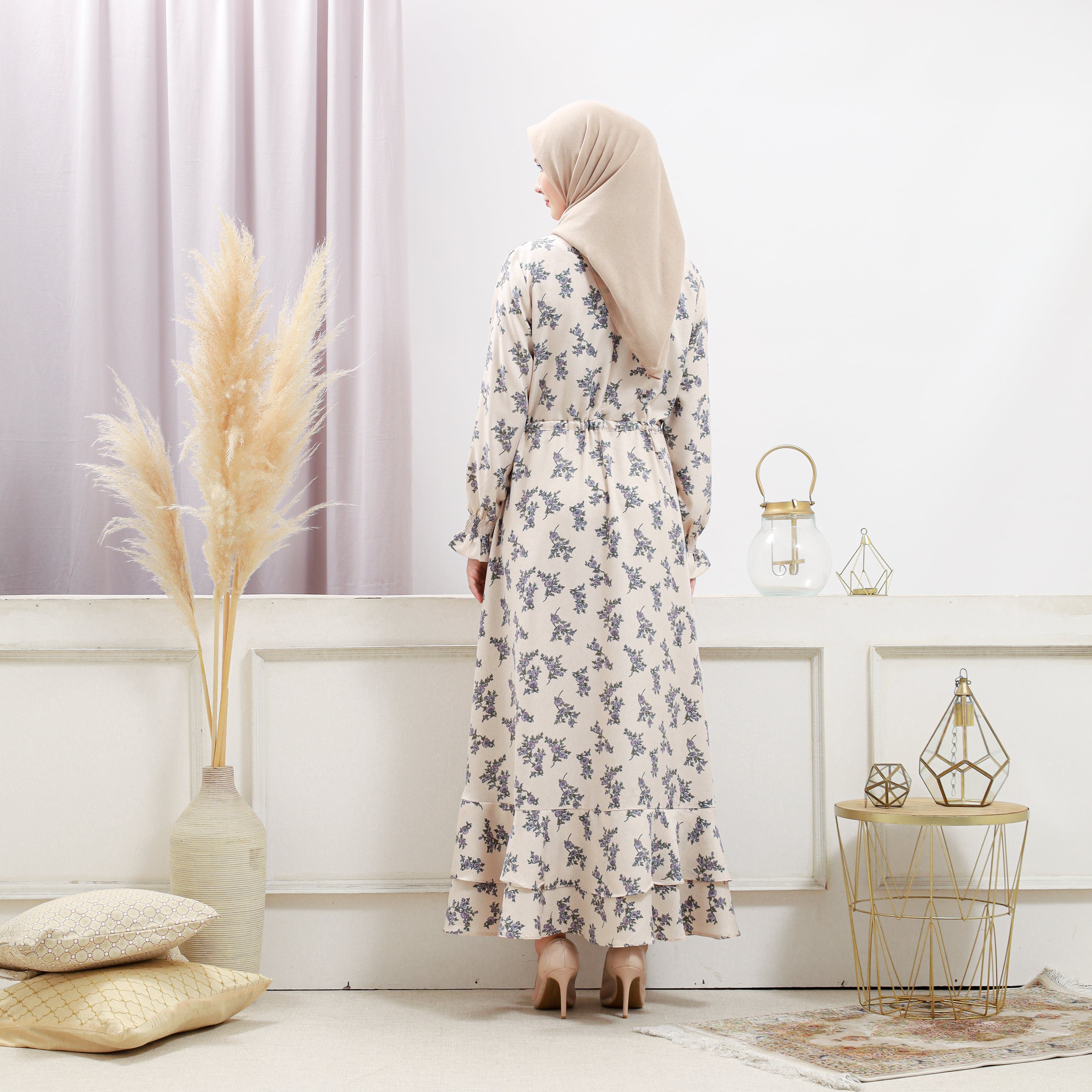 Burdaclothing Women's Bone Floral Dress