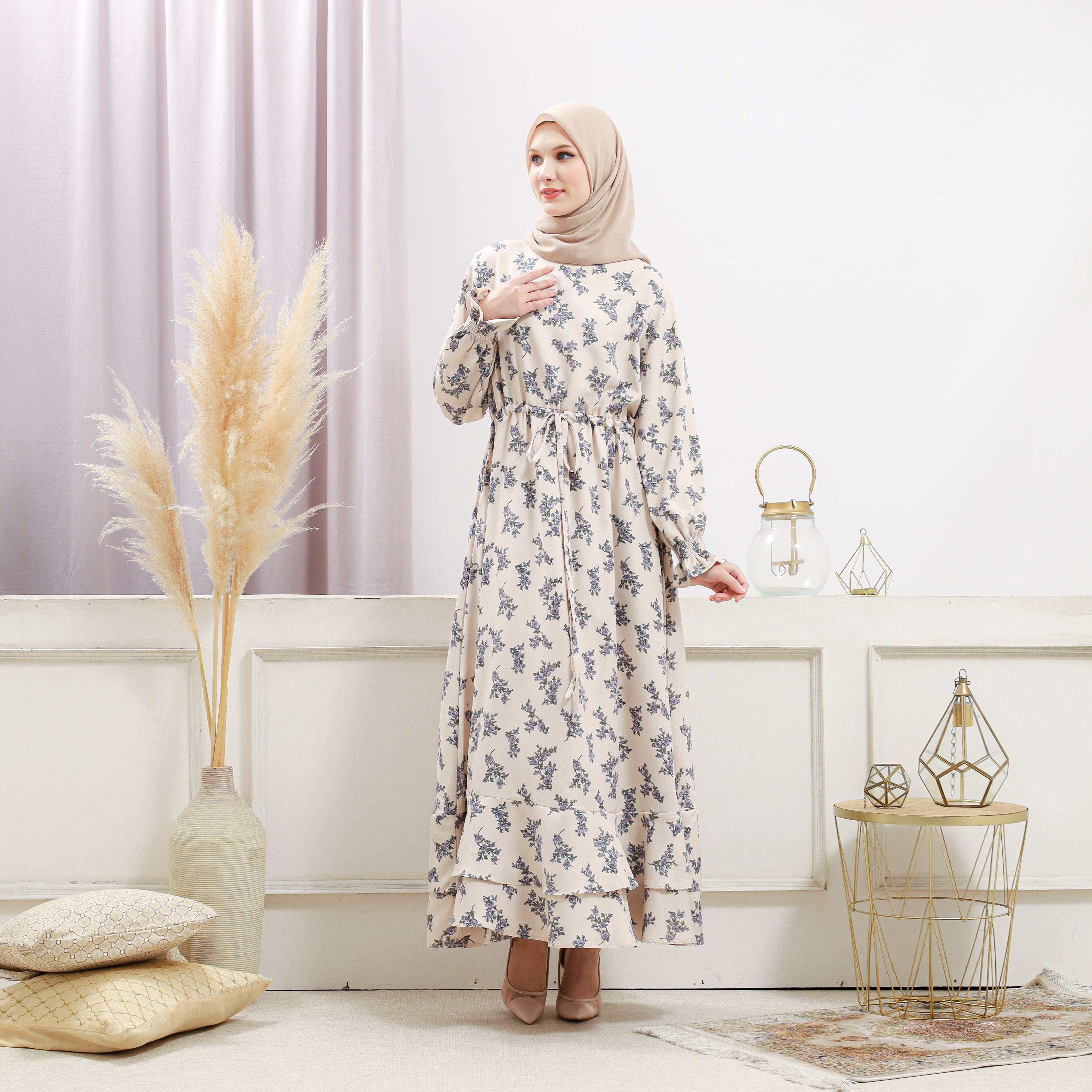 Burdaclothing Women's Bone Floral Dress