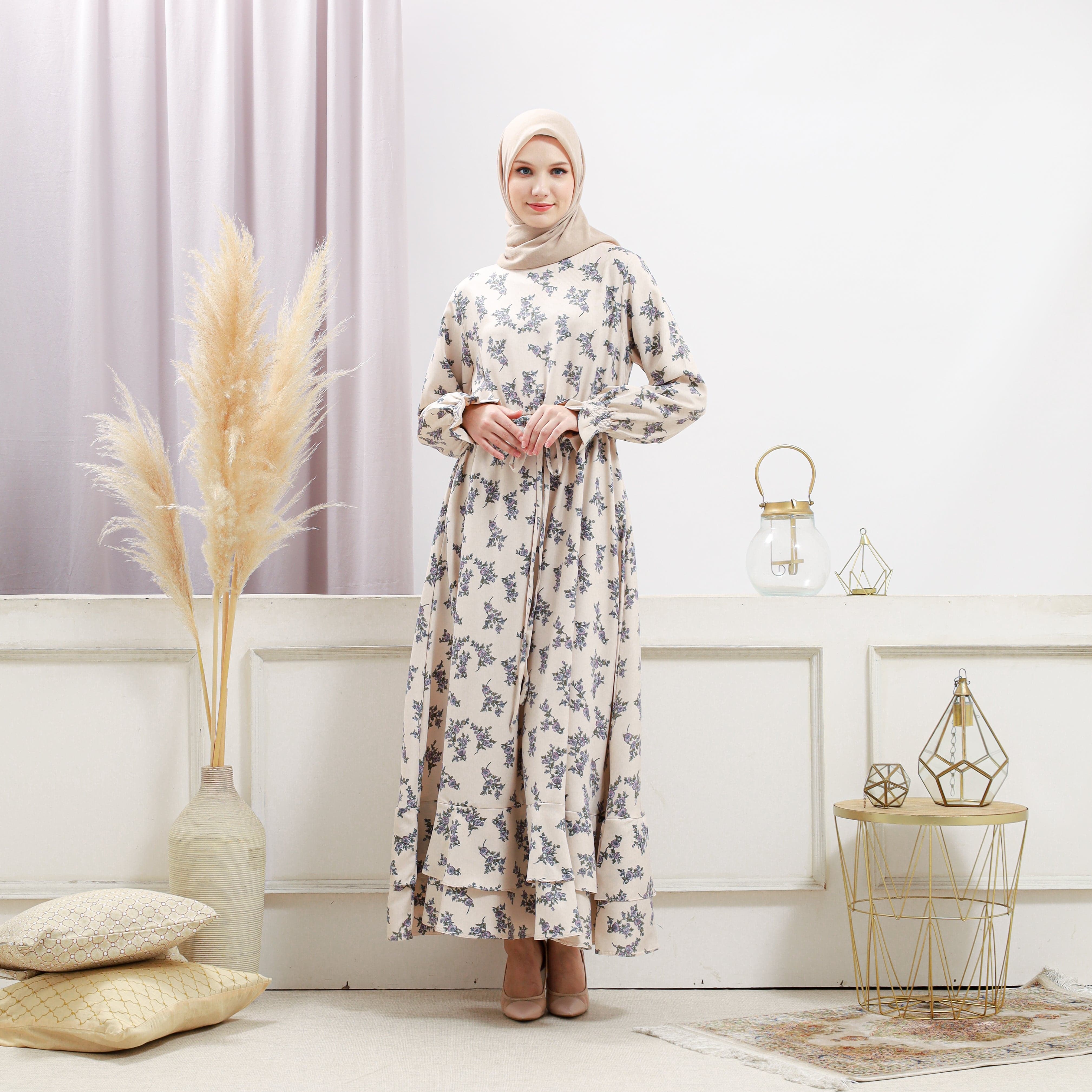 Burdaclothing Women's Bone Floral Dress