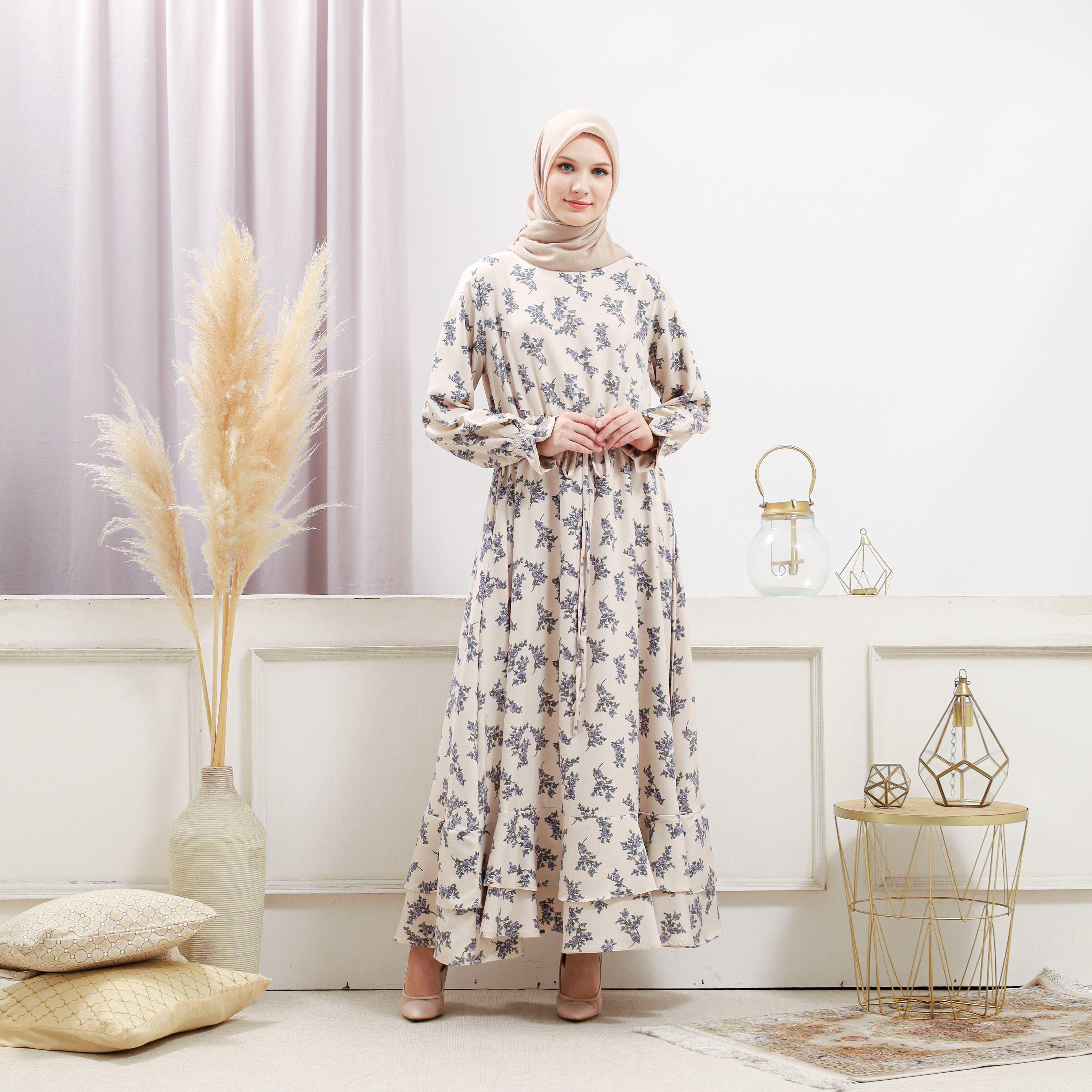 Burdaclothing Women's Bone Floral Dress