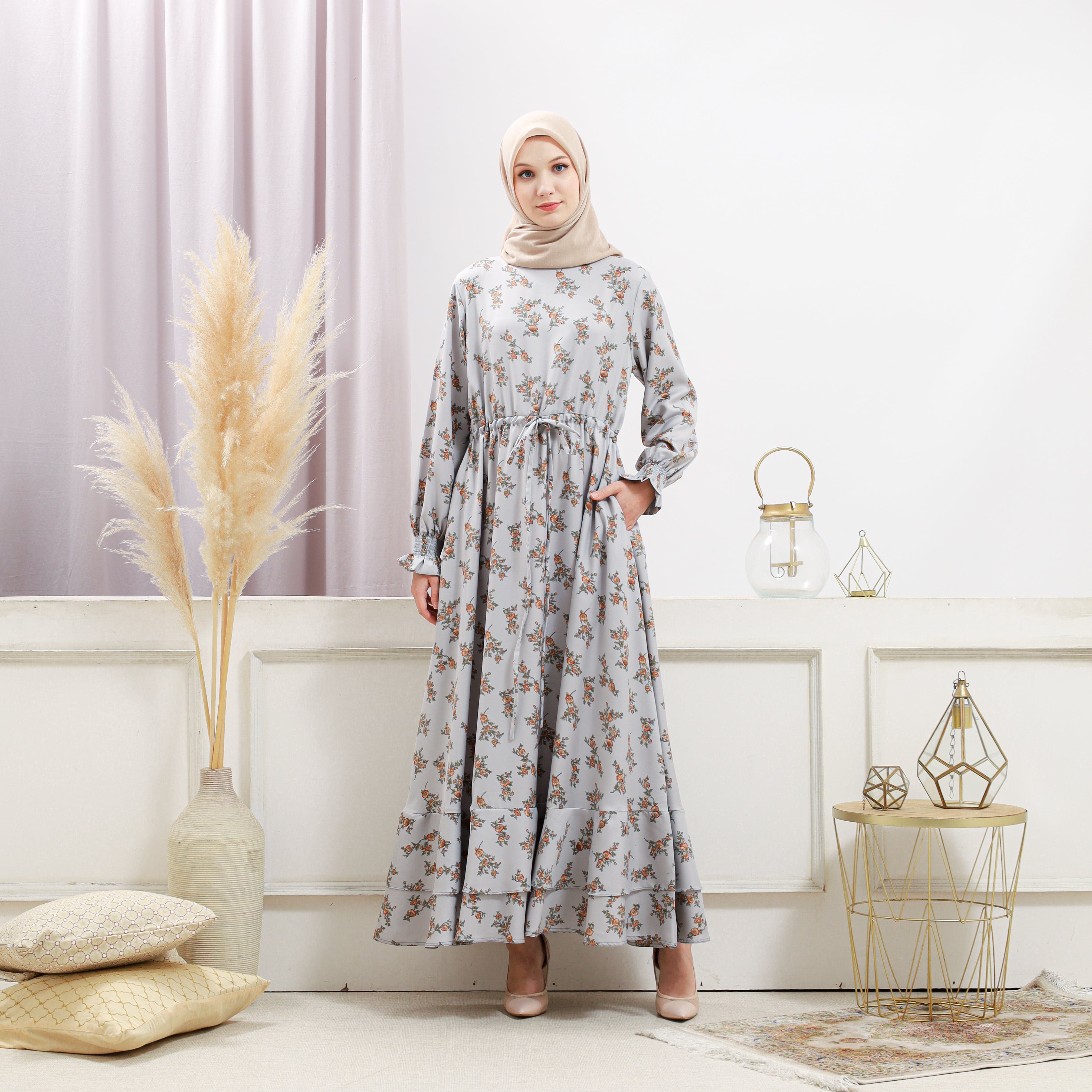Burdaclothing Women's Gray Floral Dress (Copy)