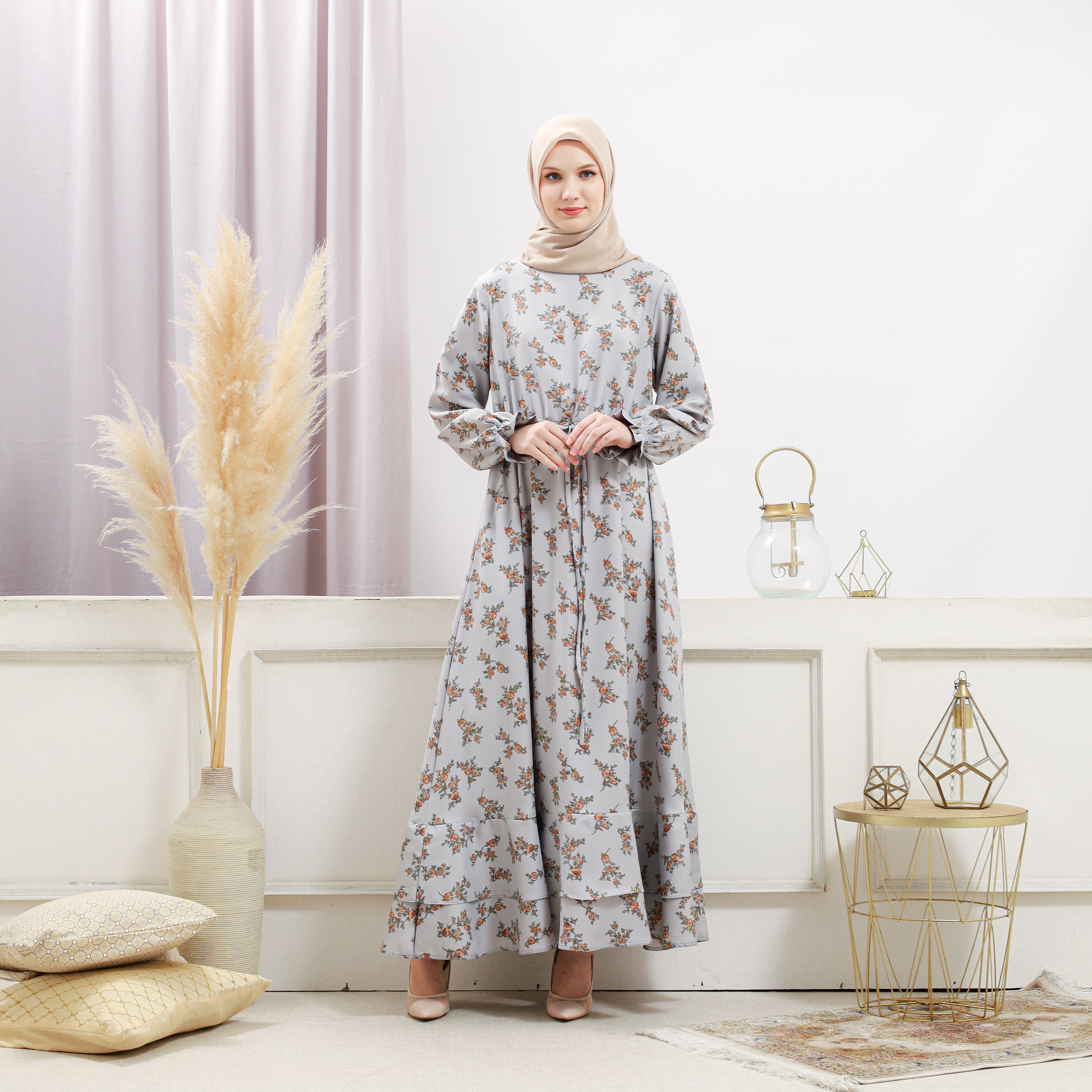 Burdaclothing Women's Gray Floral Dress (Copy)