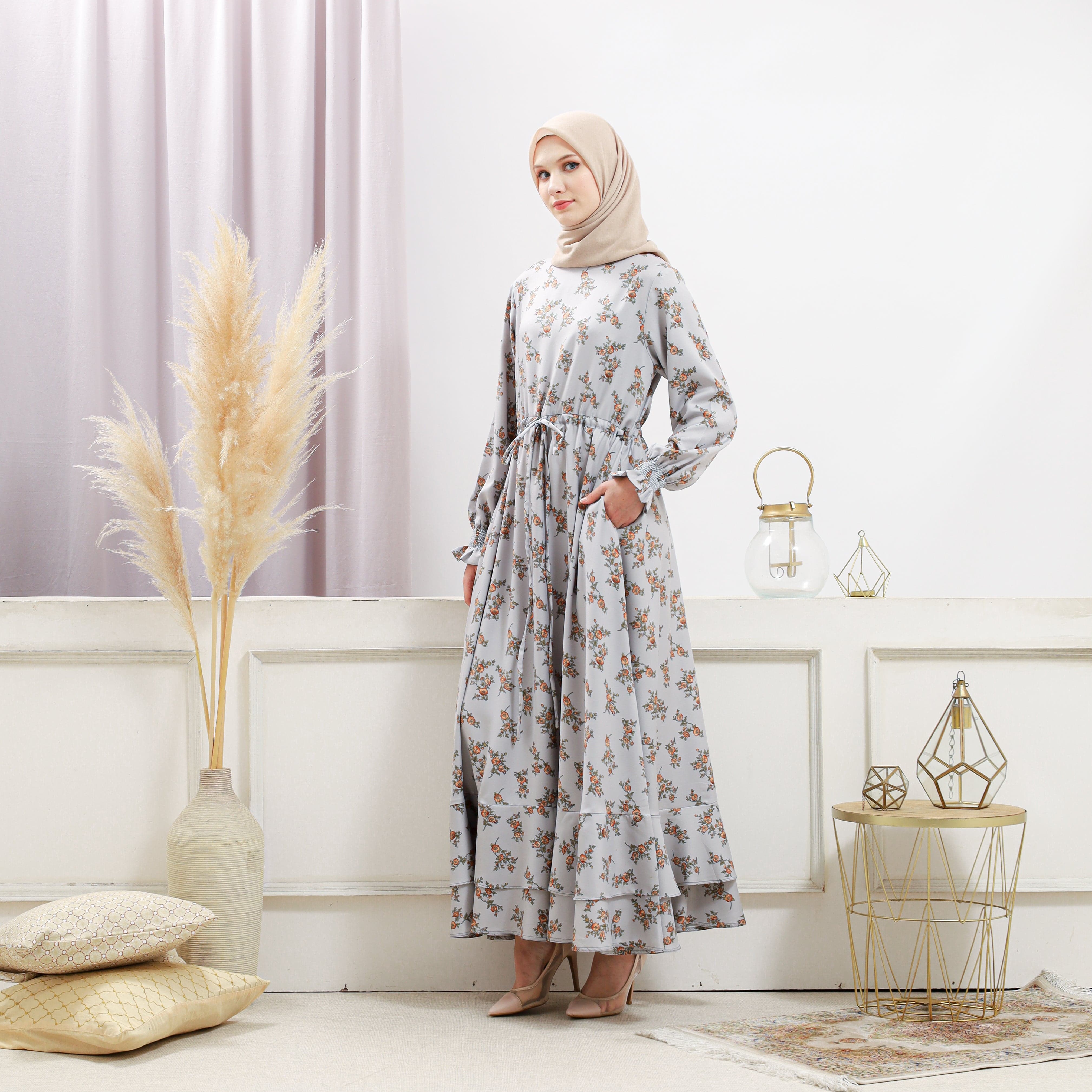 Burdaclothing Women's Gray Floral Dress (Copy)