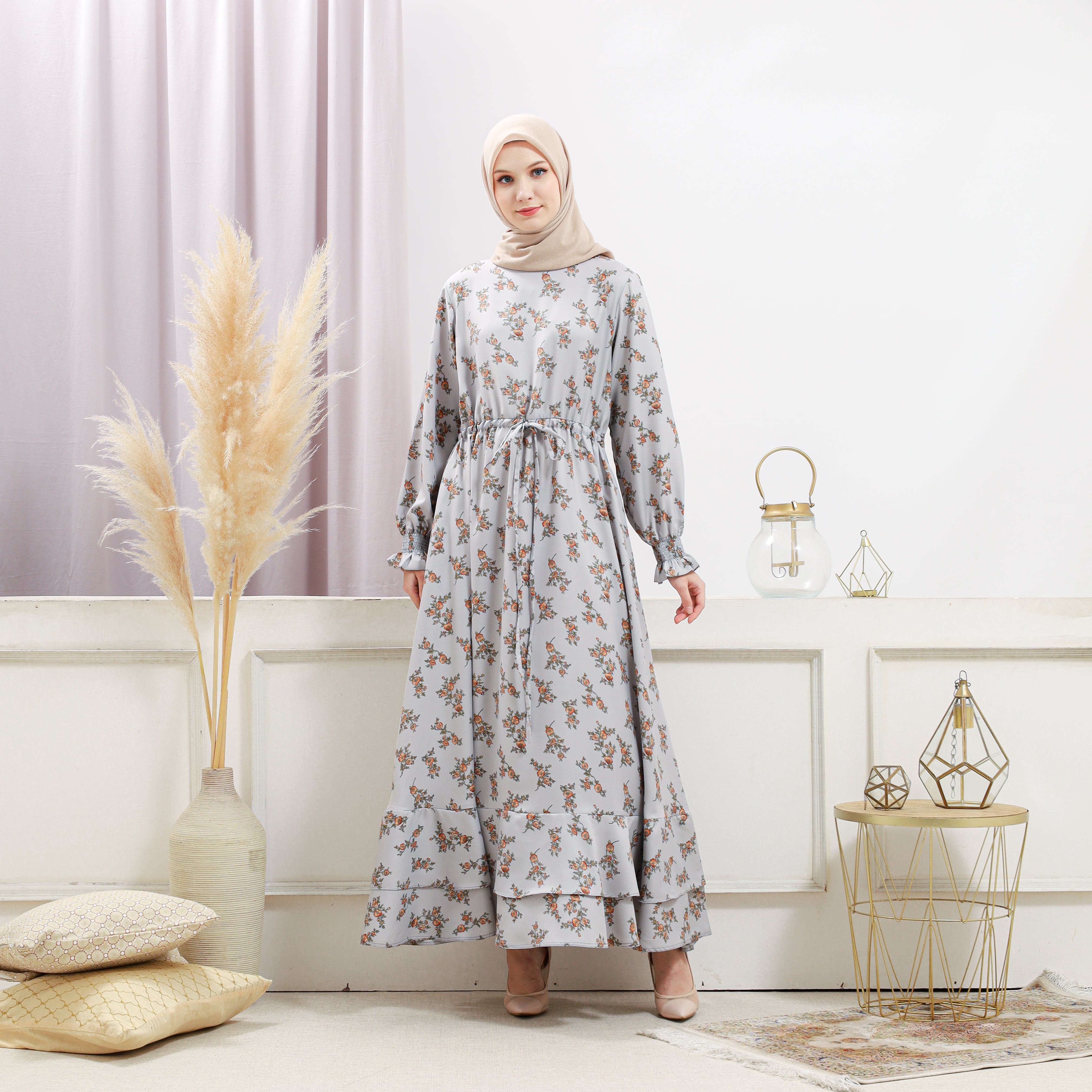 Burdaclothing Women's Gray Floral Dress (Copy)