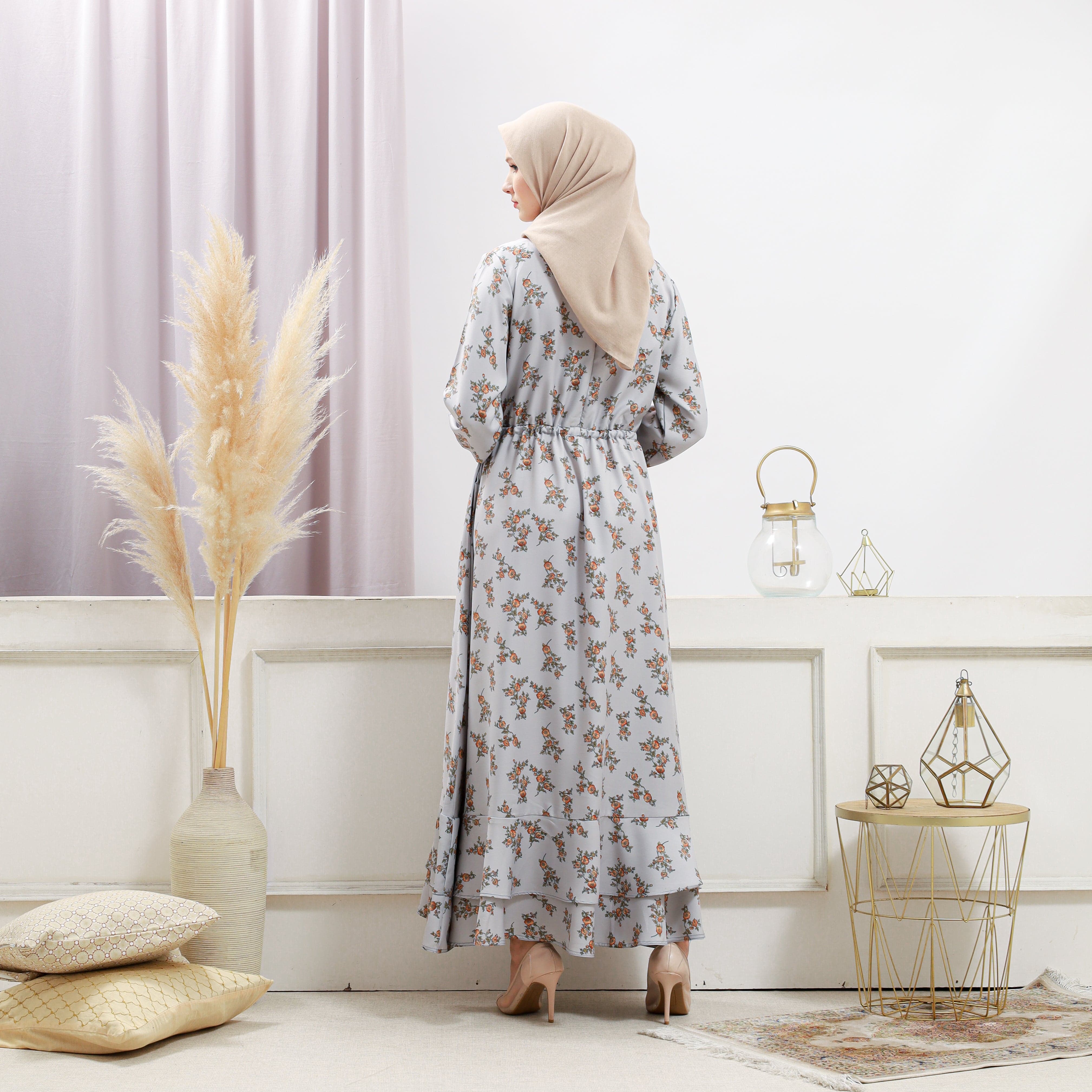 Burdaclothing Women's Gray Floral Dress (Copy)