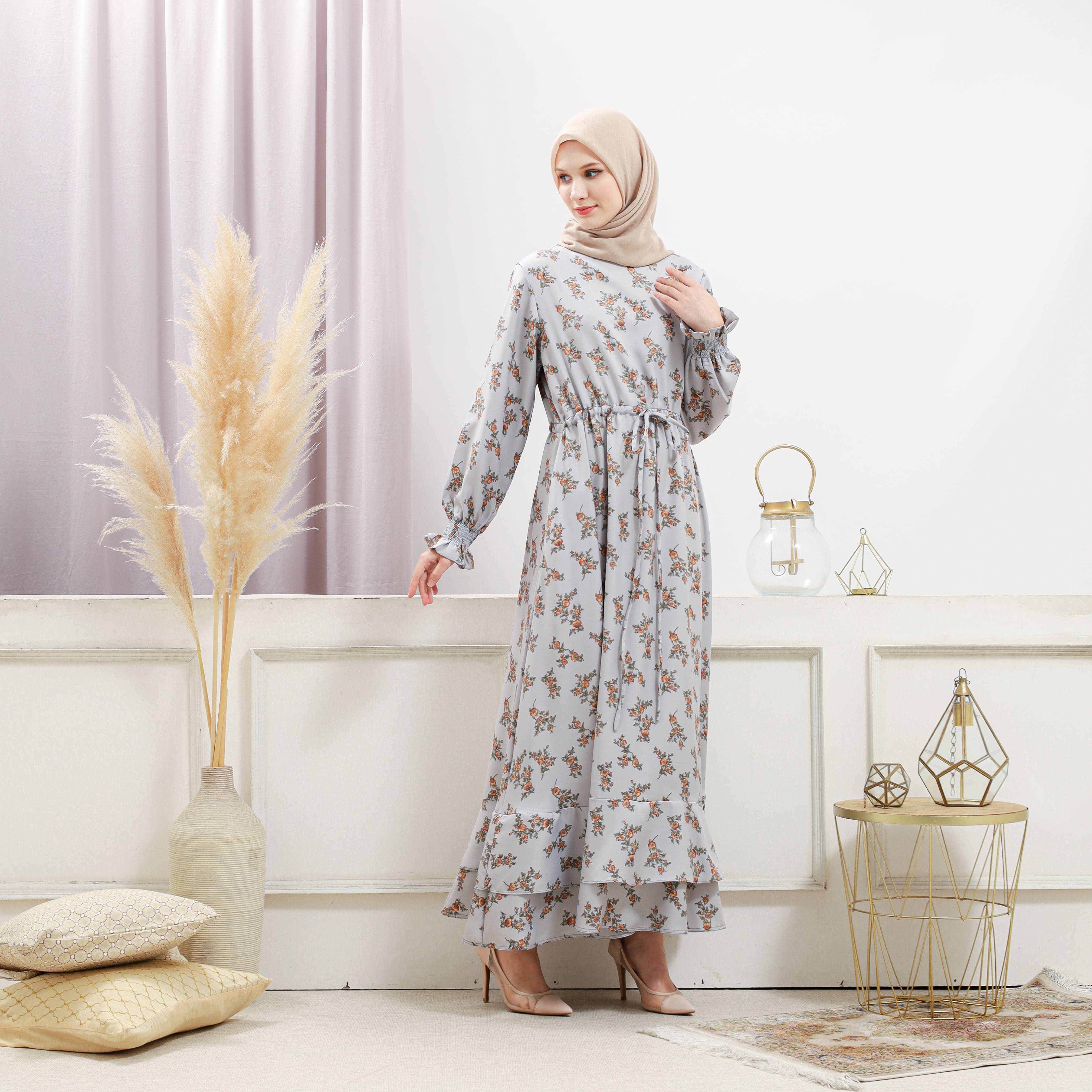 Burdaclothing Women's Gray Floral Dress (Copy)
