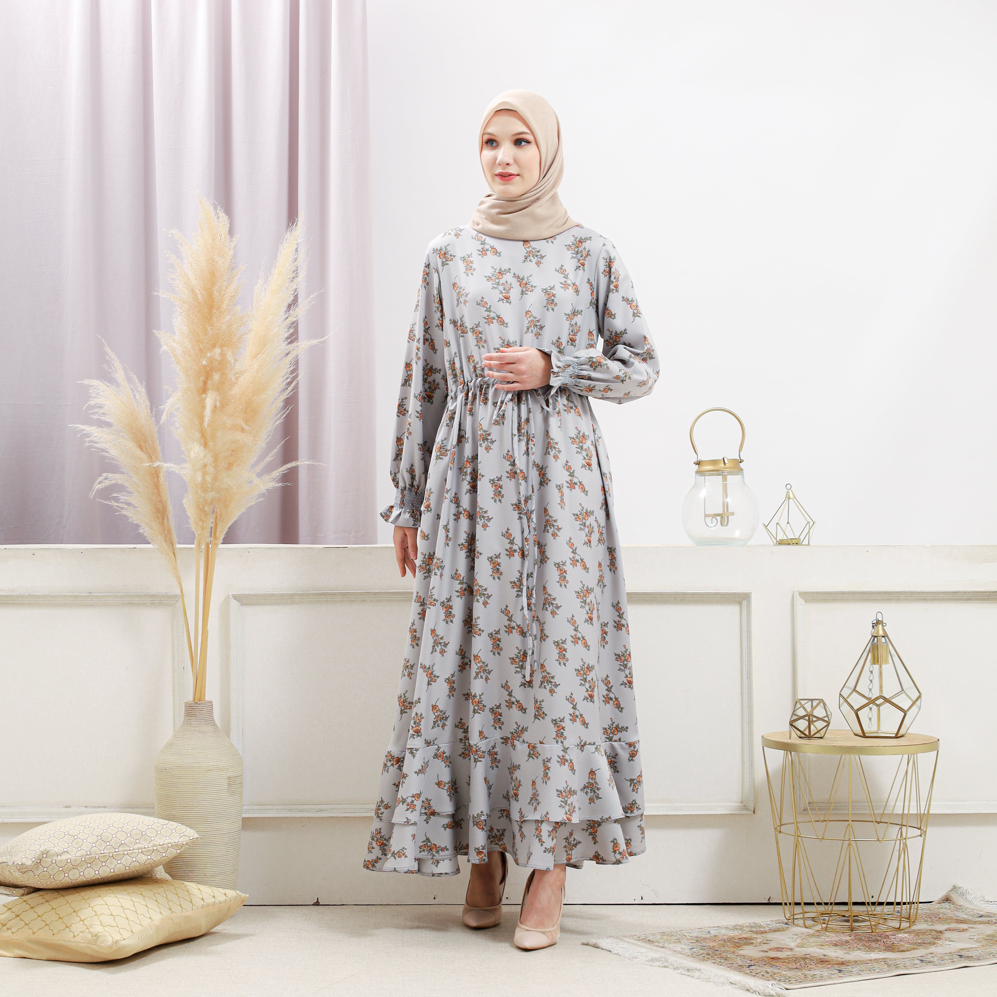 Burdaclothing Women's Gray Floral Dress (Copy)