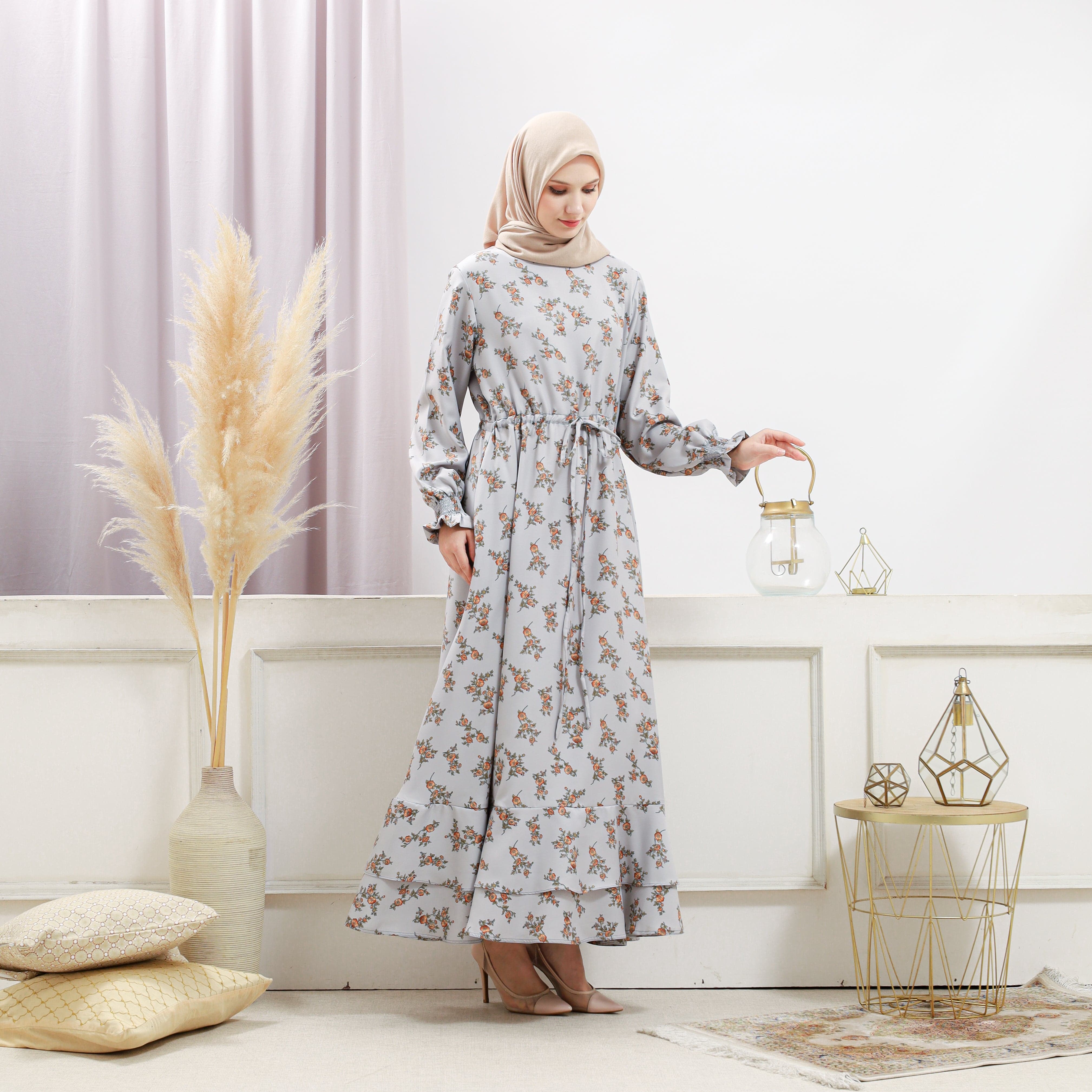Burdaclothing Women's Gray Floral Dress (Copy)