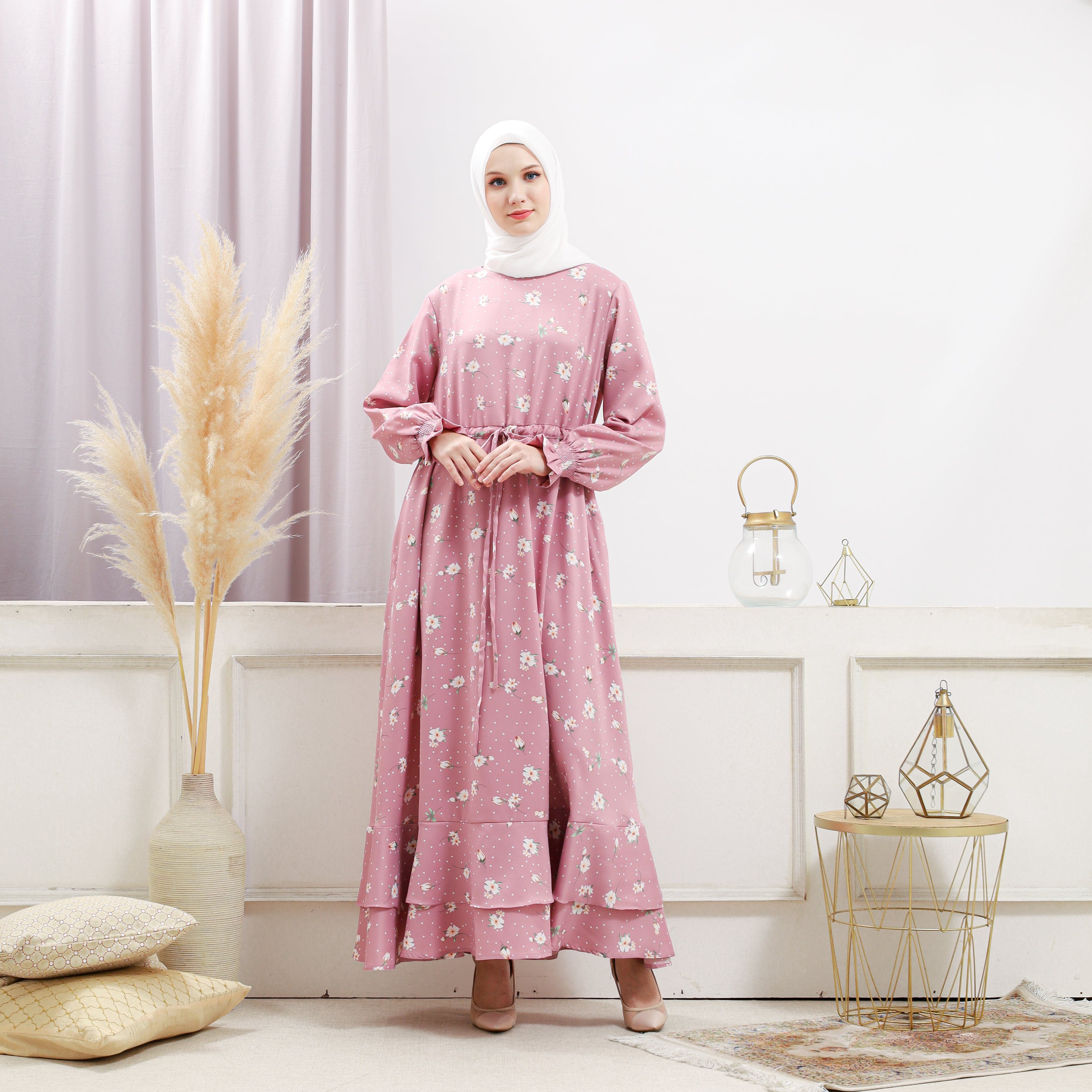 Burdaclothing Women's Pink Floral Dress
