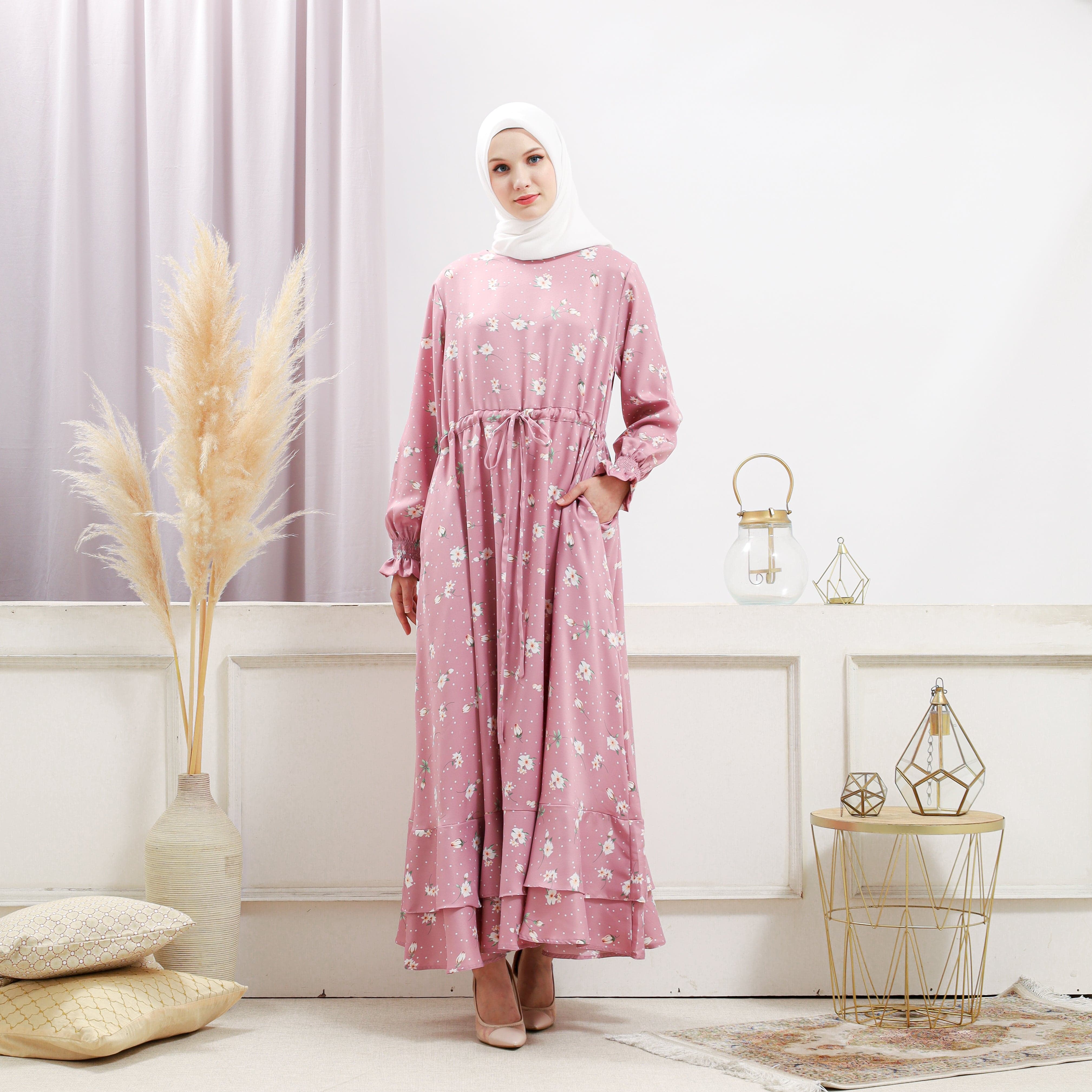 Burdaclothing Women's Pink Floral Dress
