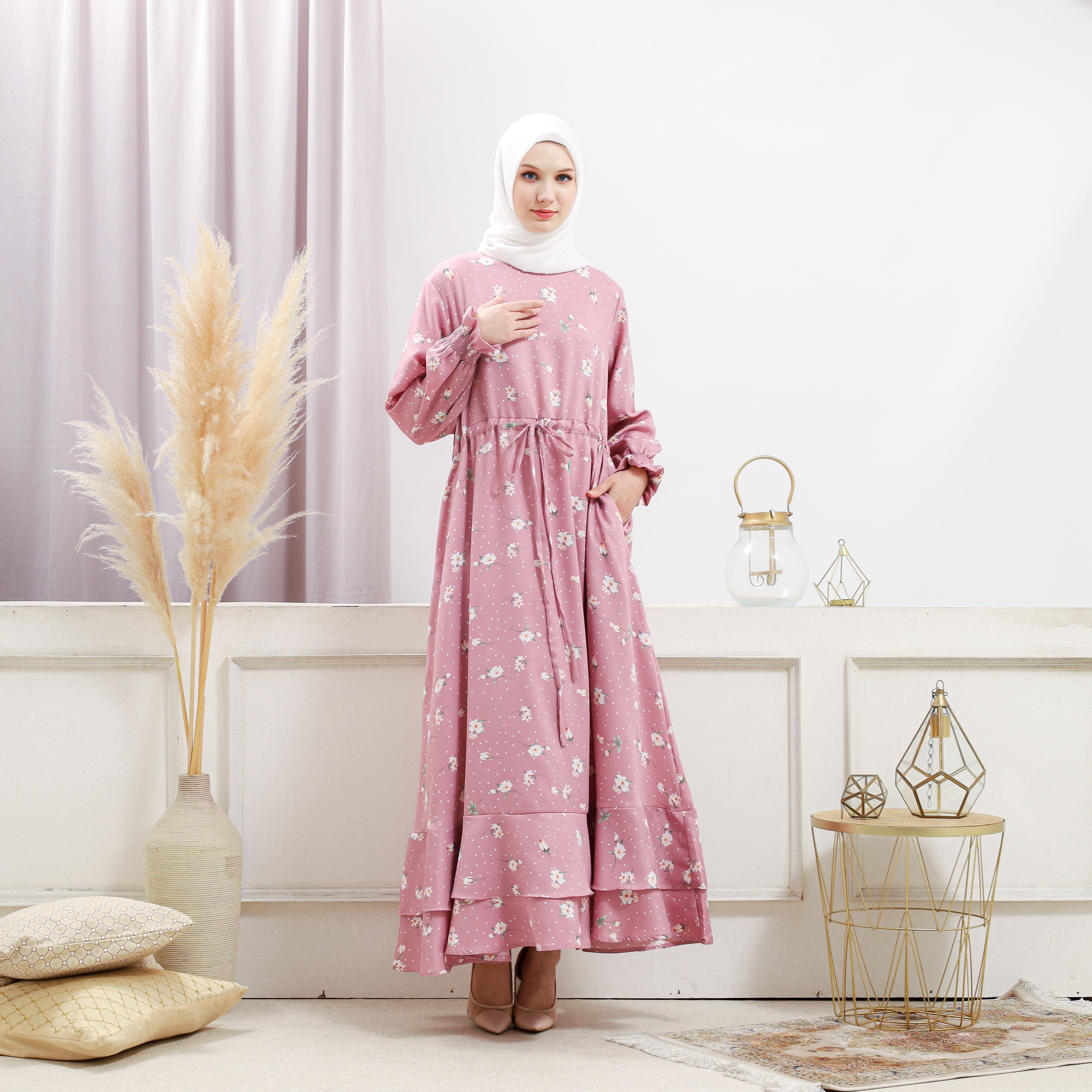 Burdaclothing Women's Pink Floral Dress