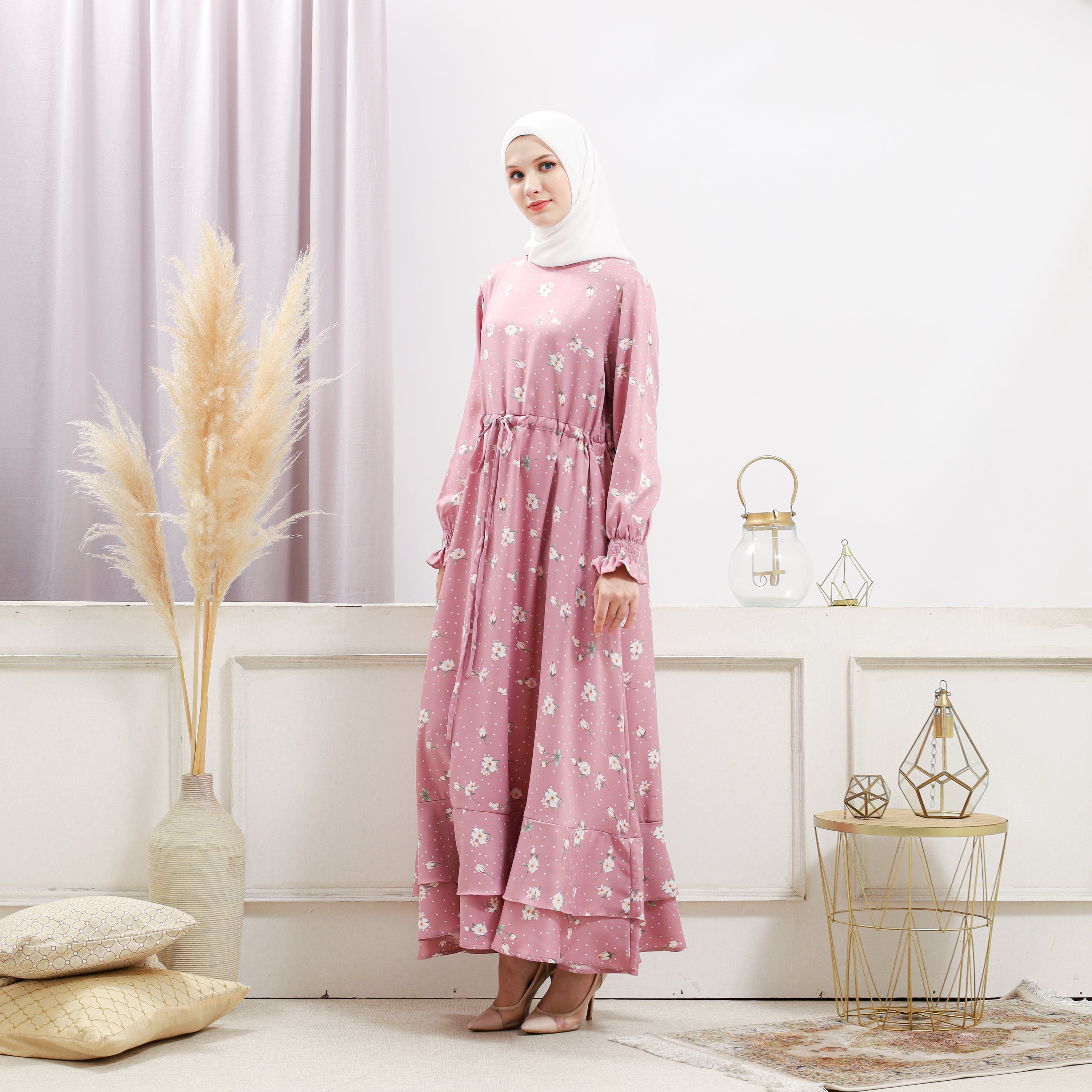 Burdaclothing Women's Pink Floral Dress
