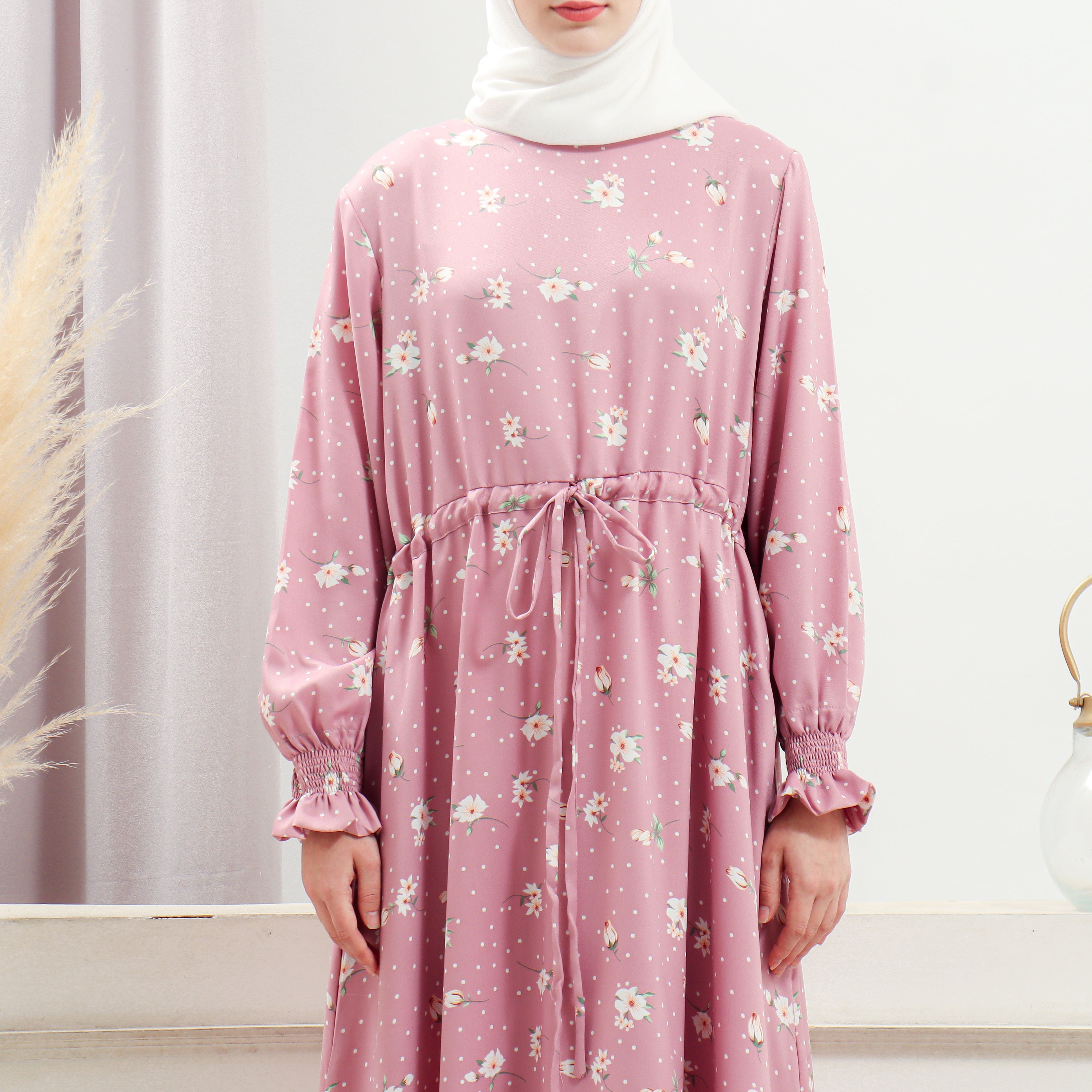 Burdaclothing Women's Pink Floral Dress