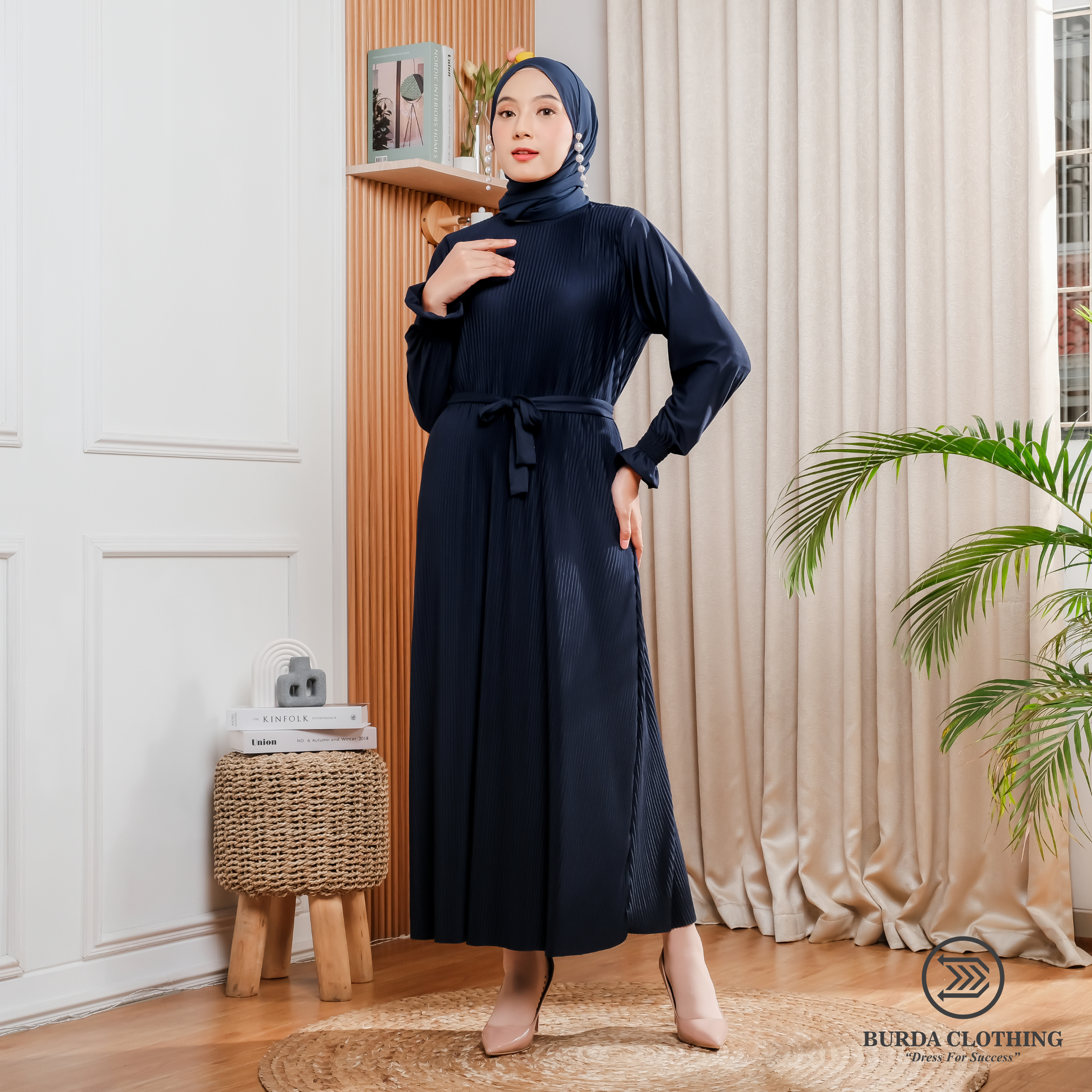 Women's Plain Dress Navy by Burdaclothing