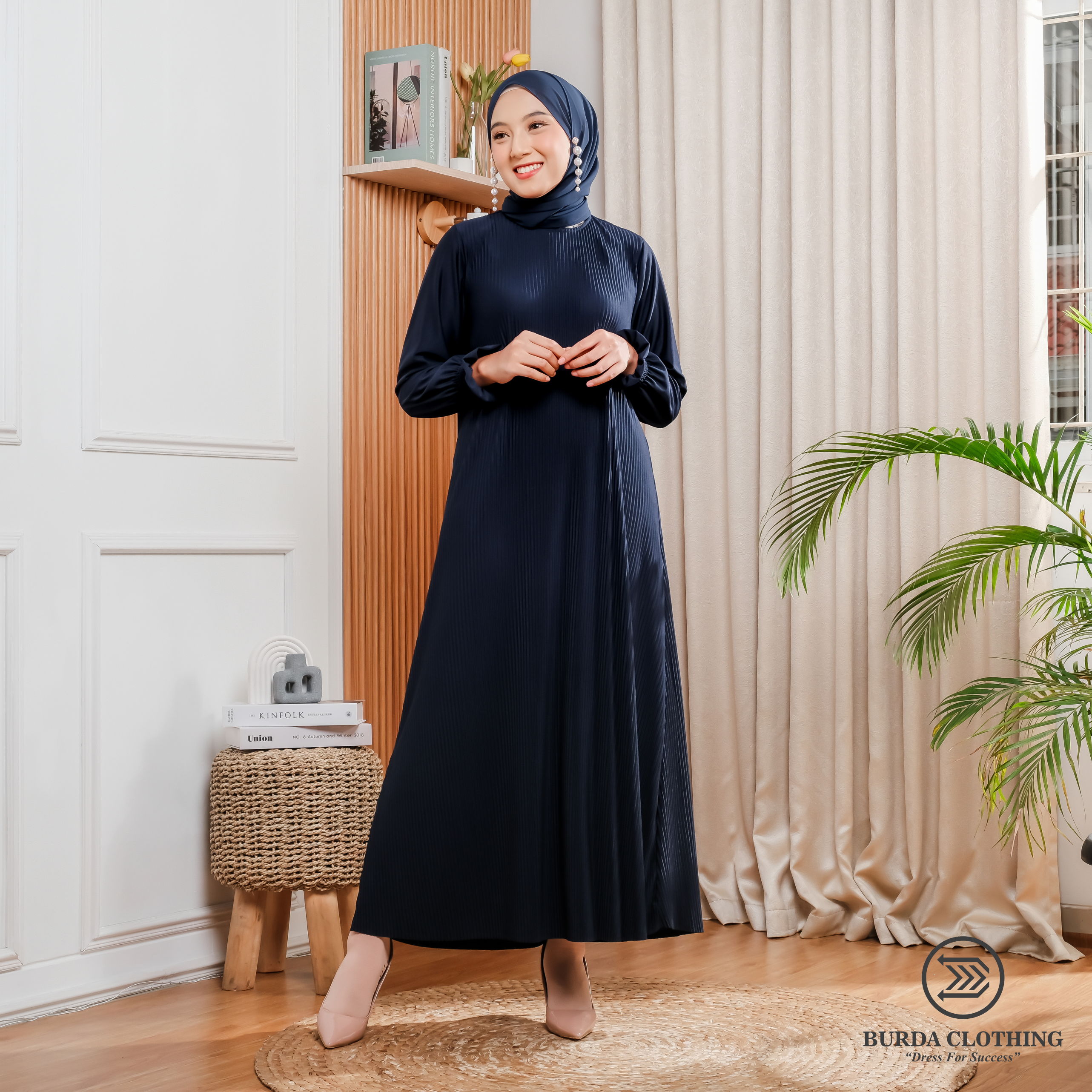 Women's Plain Dress Navy by Burdaclothing