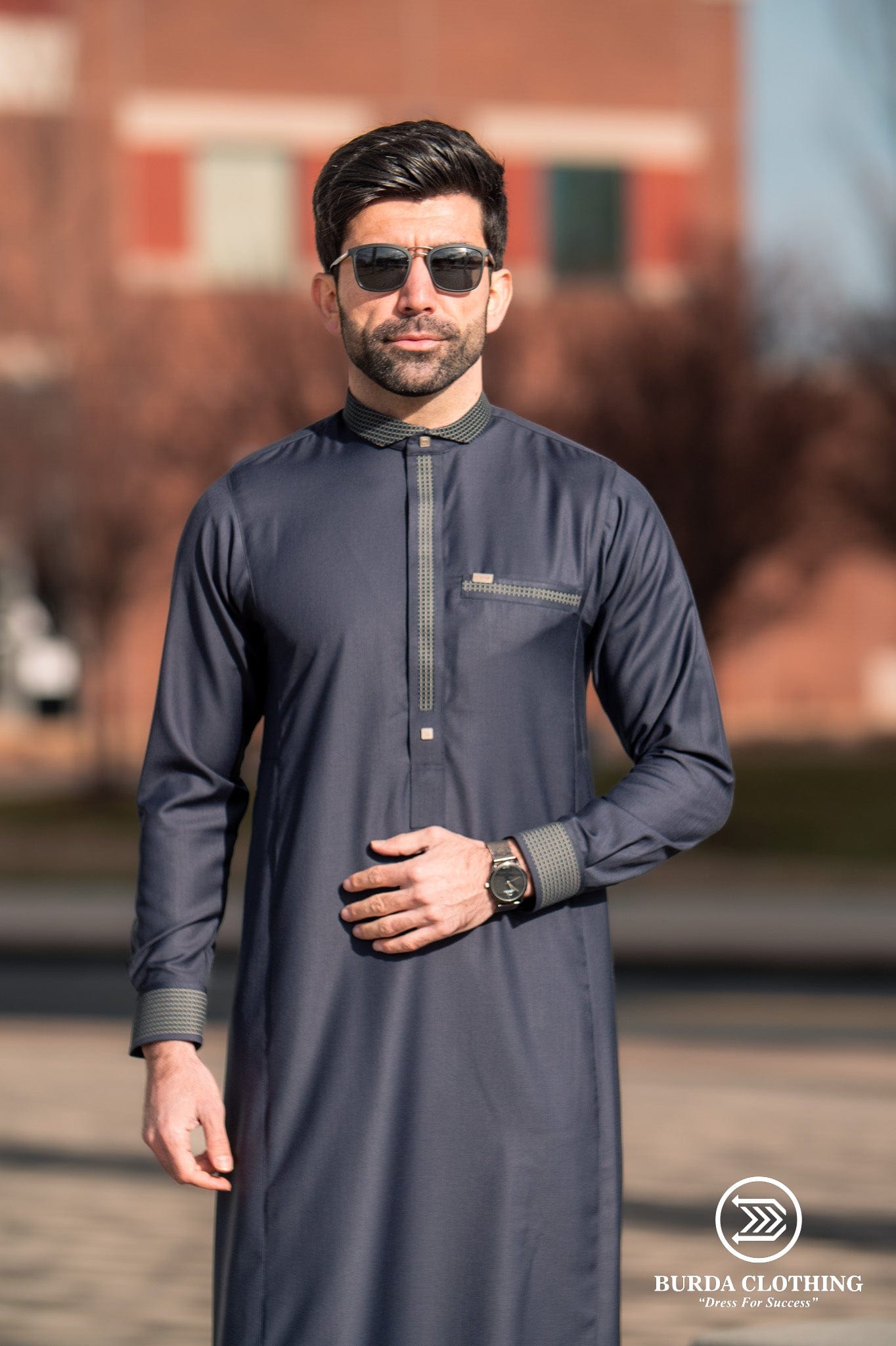 Burdaclothing Adult Premium Thobe 504 Navy Blue
