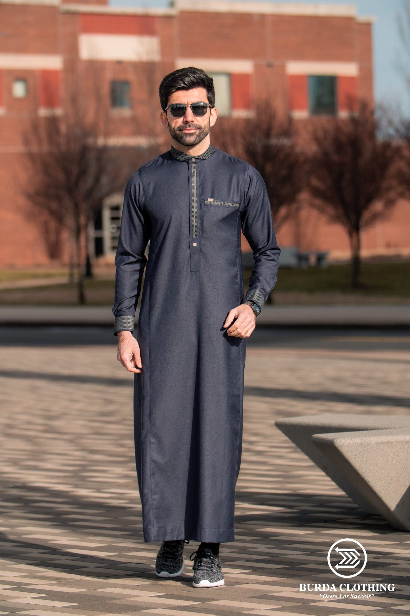 Burdaclothing Adult Premium Thobe 504 Navy Blue