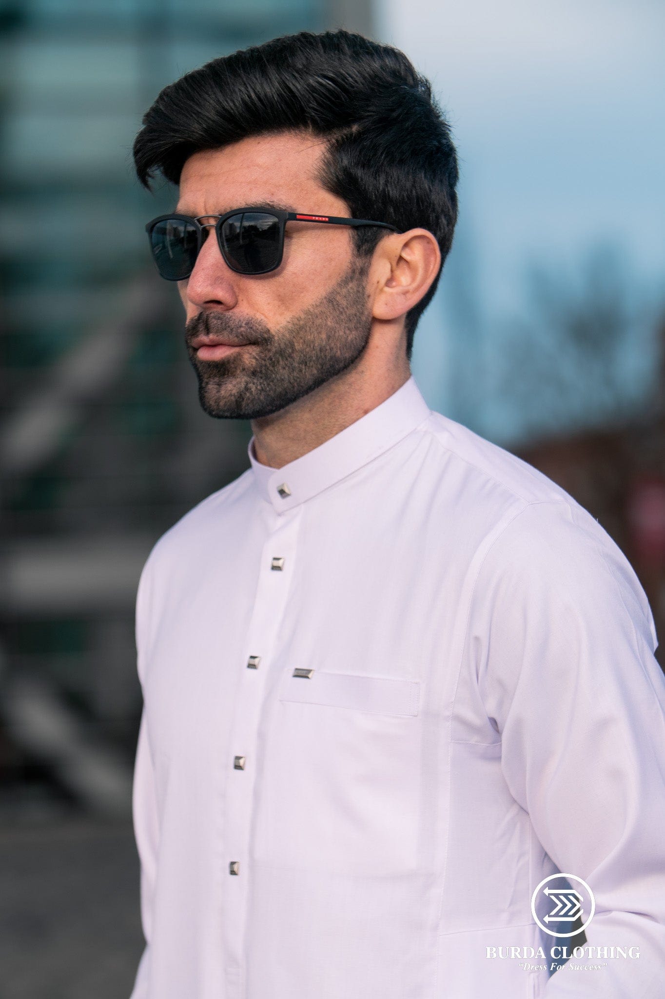 Burdaclothing Adult Thobe 509 WHITE  ( FATHER & SON)
