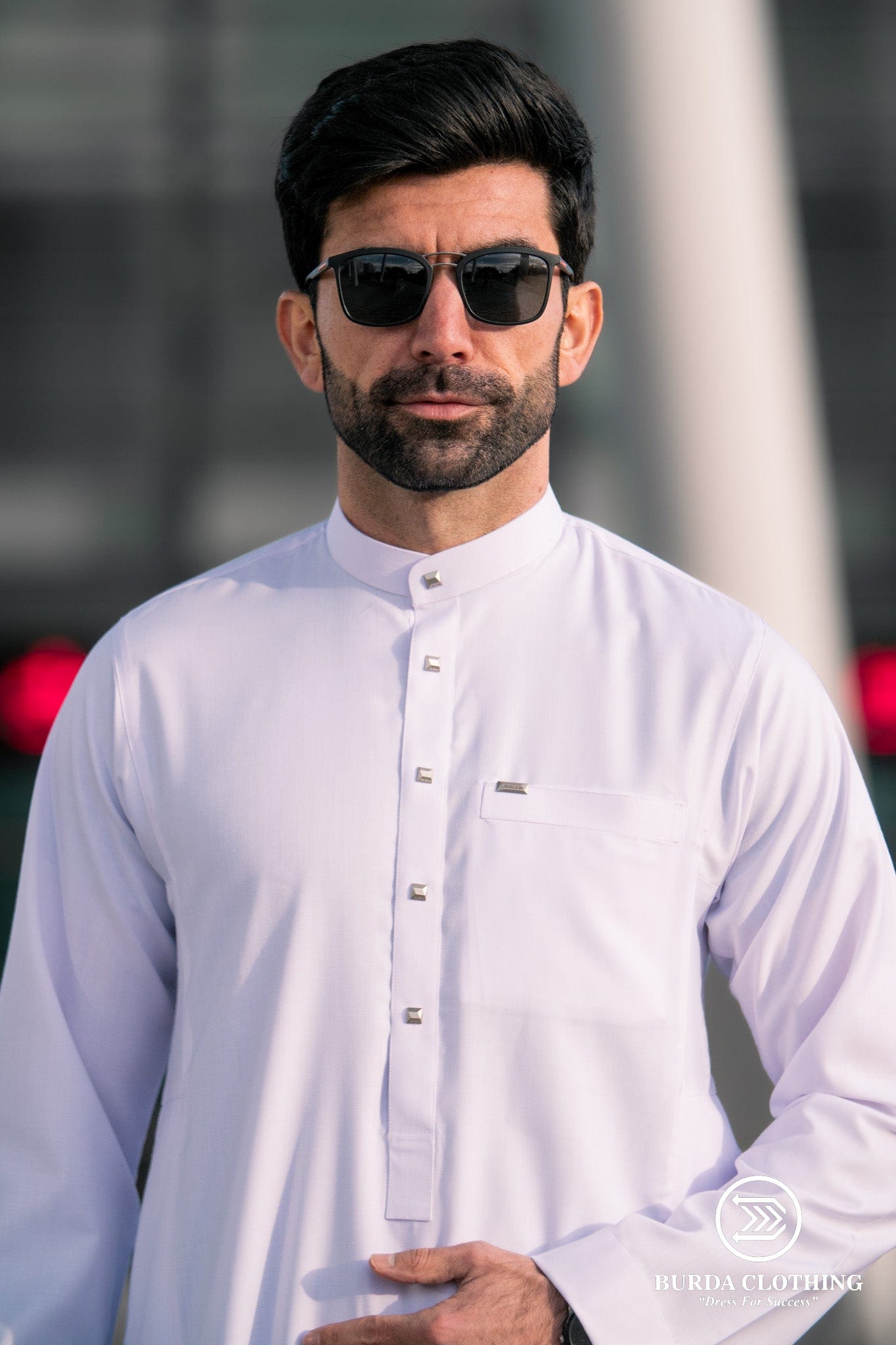 Burdaclothing Adult Thobe 509 WHITE  ( FATHER & SON)