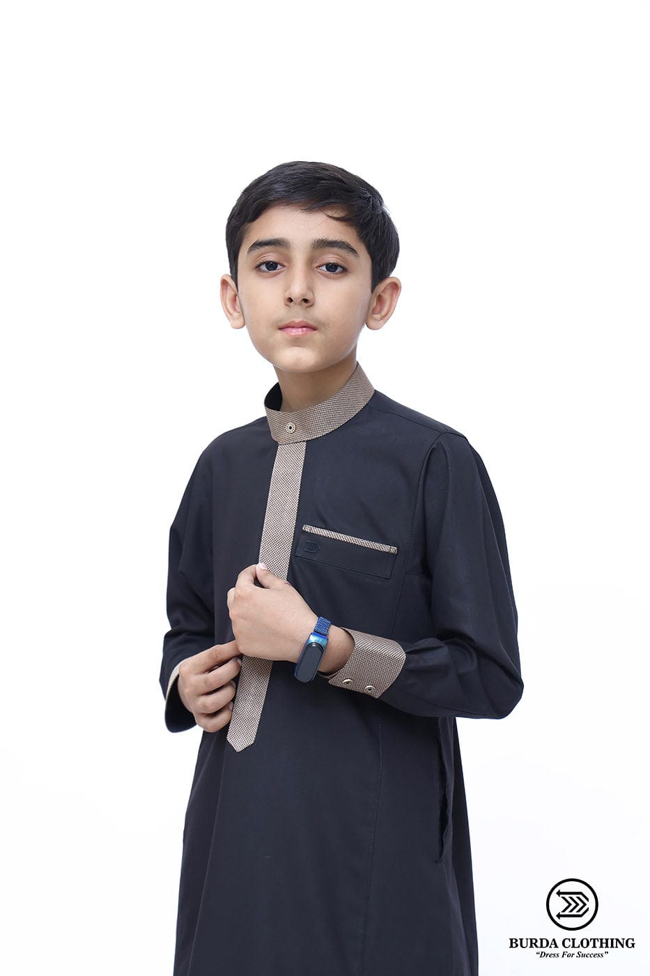 burdaclothing Black & Gold Premium Kids Thobe (Father & son)