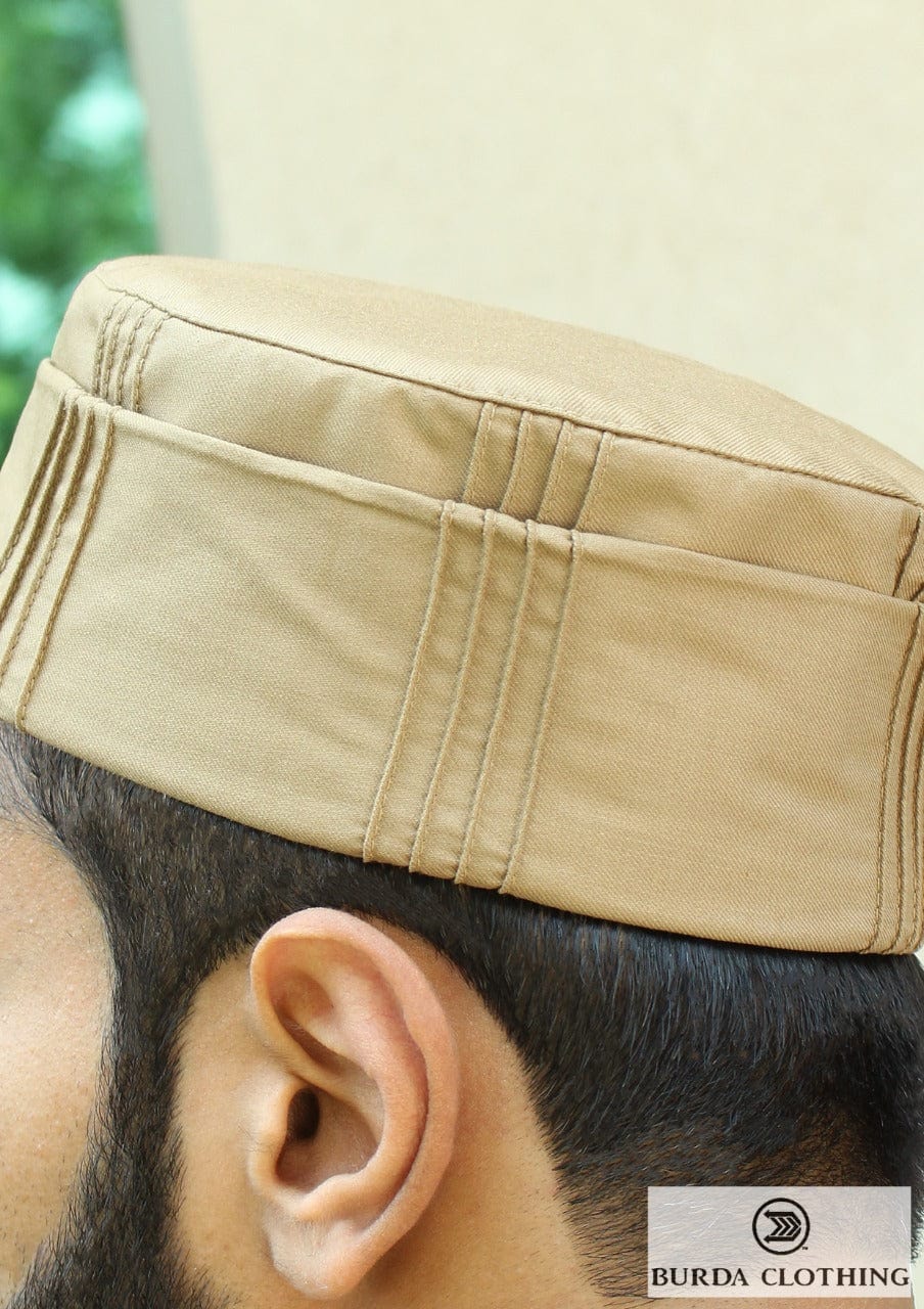burdaclothing Gold Folded Kufi