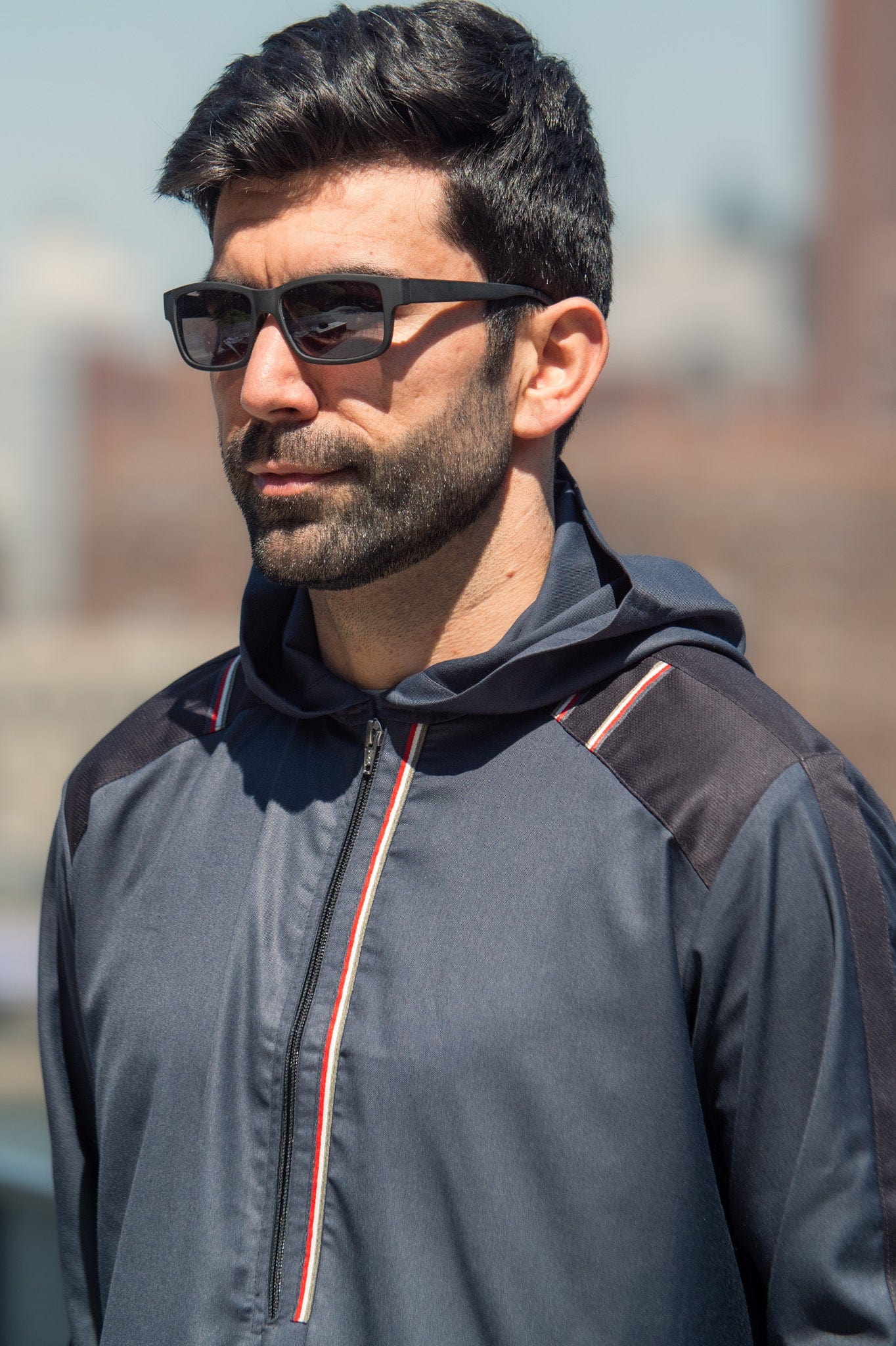 burdaclothing GRAY STRIPE ADULT HOODIE THOBE