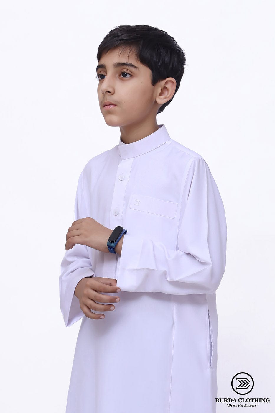 Burdaclothing Jummah Essential White Kids Thobe ( Father& Son)