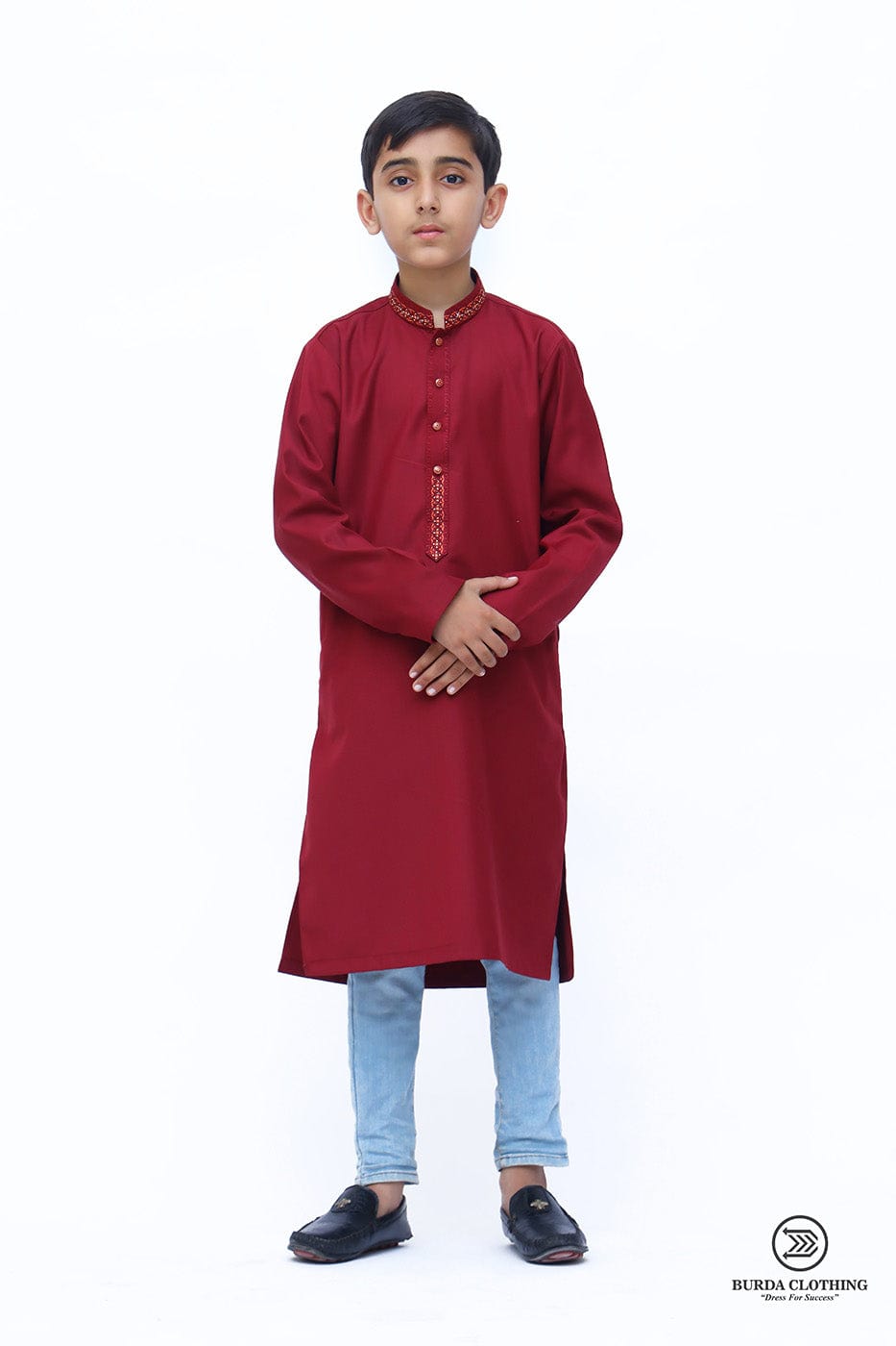 Burdaclothing Kids Maroon Premium Kurta (FATHER & SON)