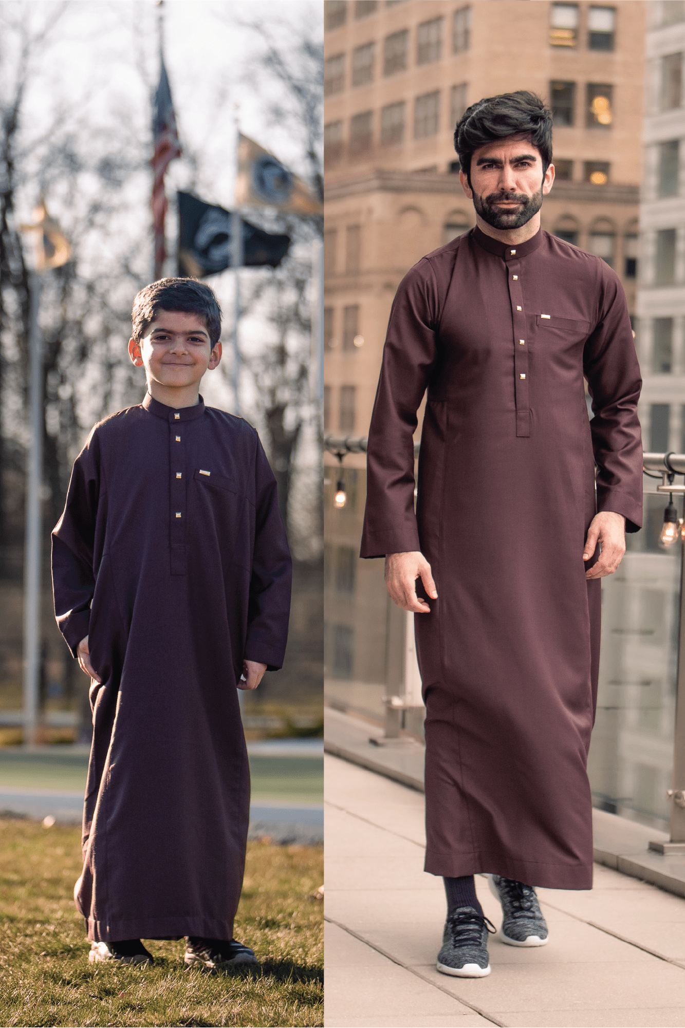 Burdaclothing KIDS THOBE 509 MAROON (Father & Son)