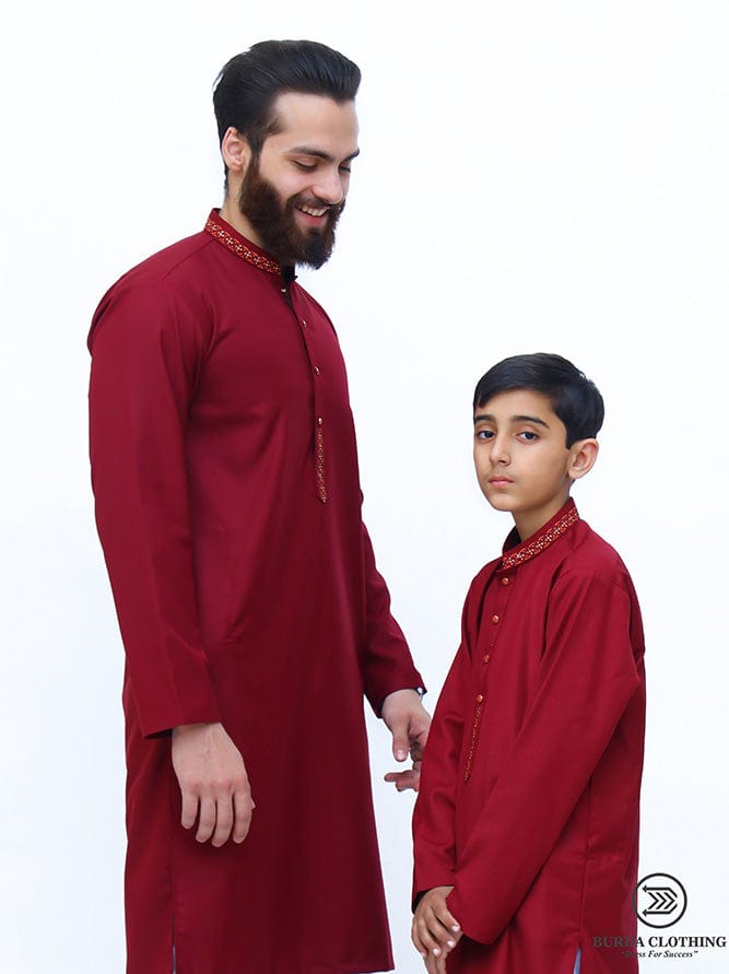 Burdaclothing Maroon Premium Kurta ( FATHER & SON)