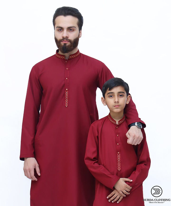 Burdaclothing Maroon Premium Kurta ( FATHER & SON)