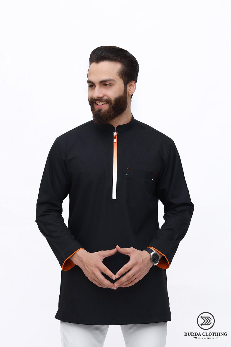 burdaclothing The Orange Premium short kurta